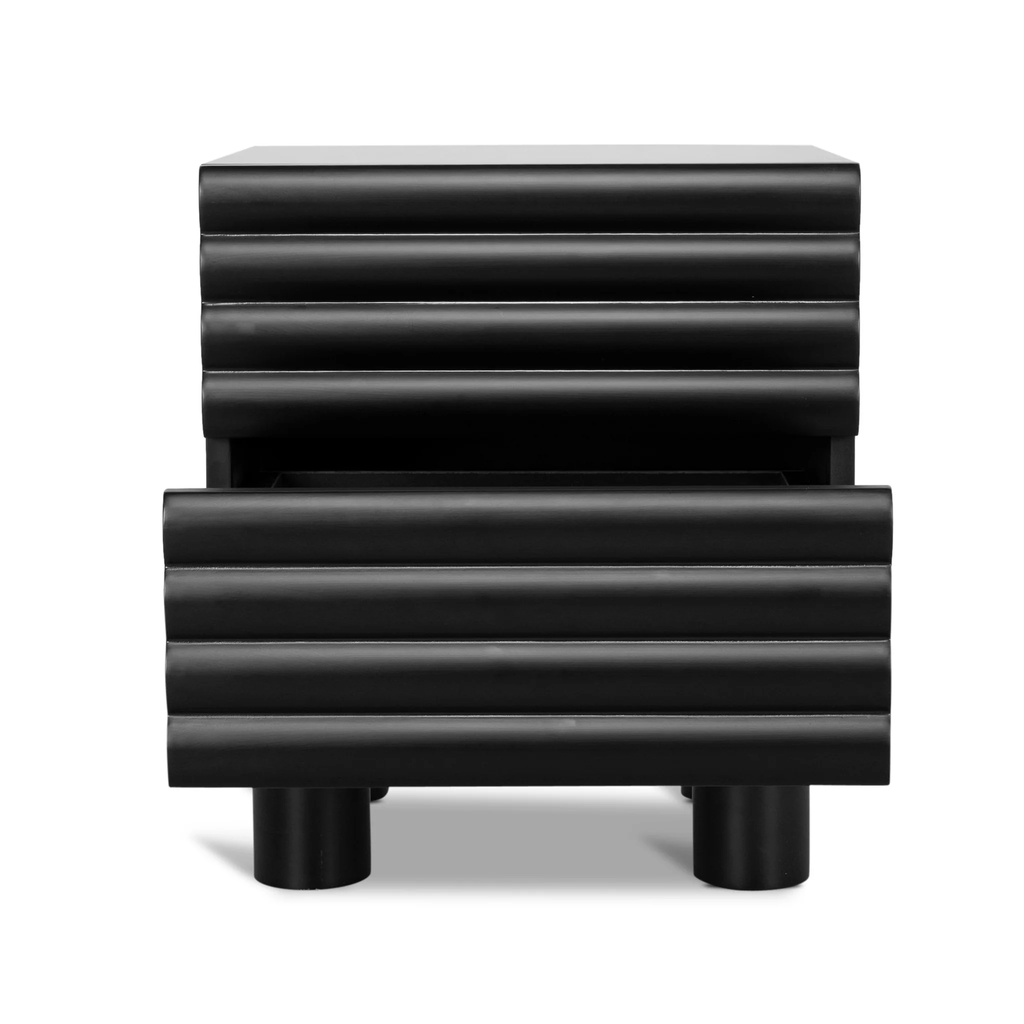 CST10384-KD 48cm Bedside Table - Matte Black - Image 3