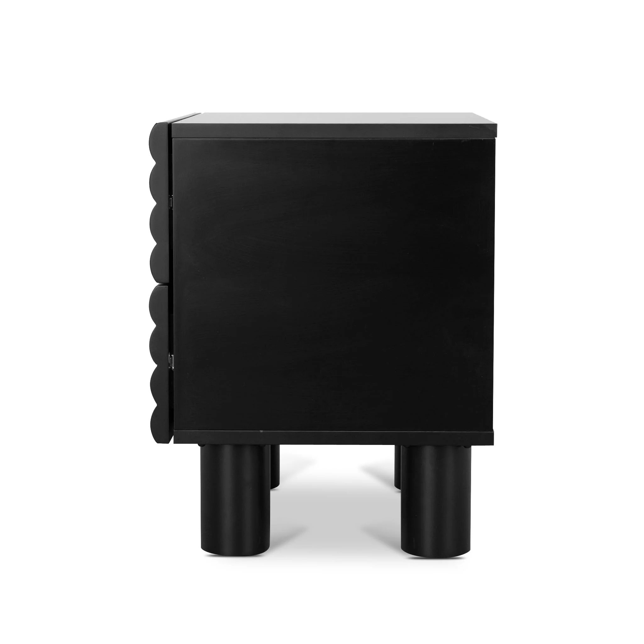 CST10384-KD 48cm Bedside Table - Matte Black - Image 5