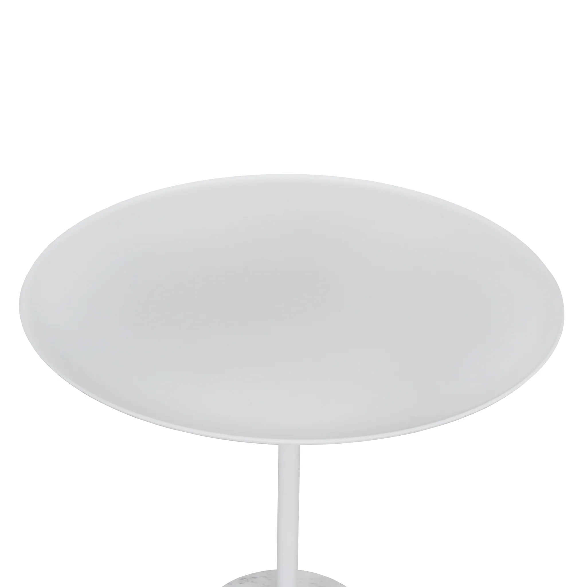 CST10979-NY 45cm Matte White Side Table - Carrara Marble - Image 4