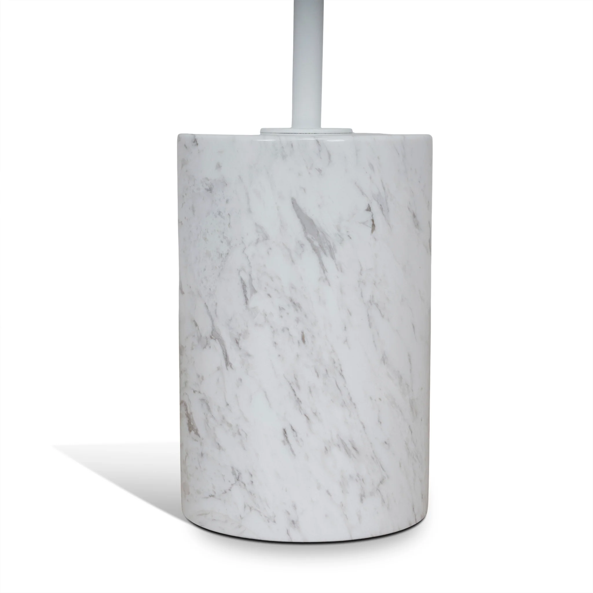 CST10979-NY 45cm Matte White Side Table - Carrara Marble - Image 5