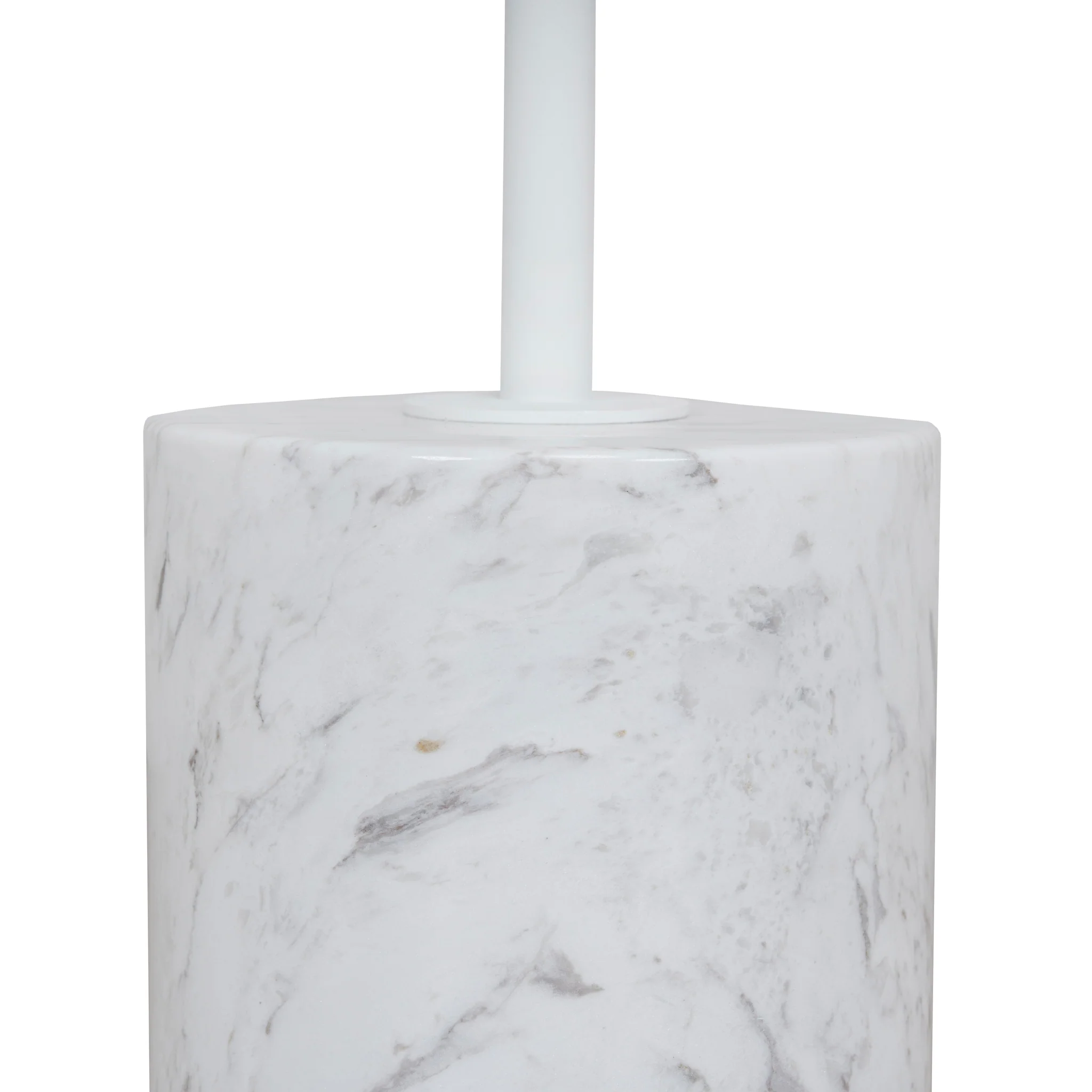 CST10979-NY 45cm Matte White Side Table - Carrara Marble - Image 8
