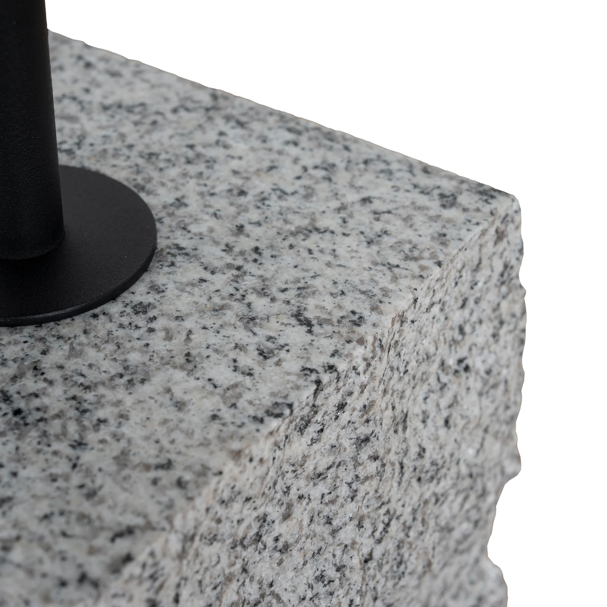 CST10980-NY 45cm Matte Black Side Table - Faceted Granite Marble - Image 7