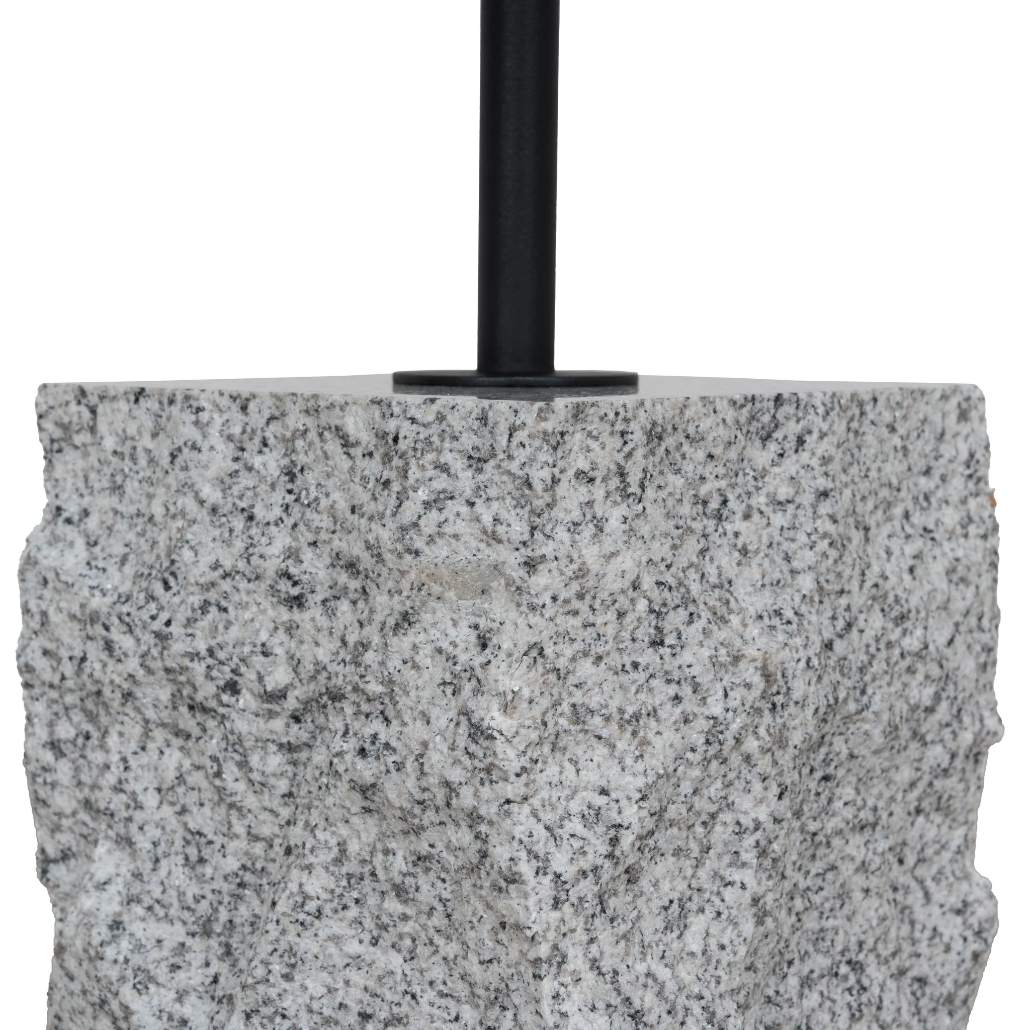 CST10980-NY 45cm Matte Black Side Table - Faceted Granite Marble - Image 9
