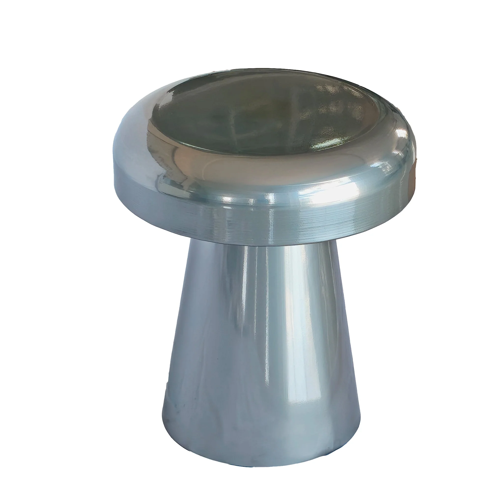 CST12069-BC 40cm Round Side Table - Powder Silver - Image 3