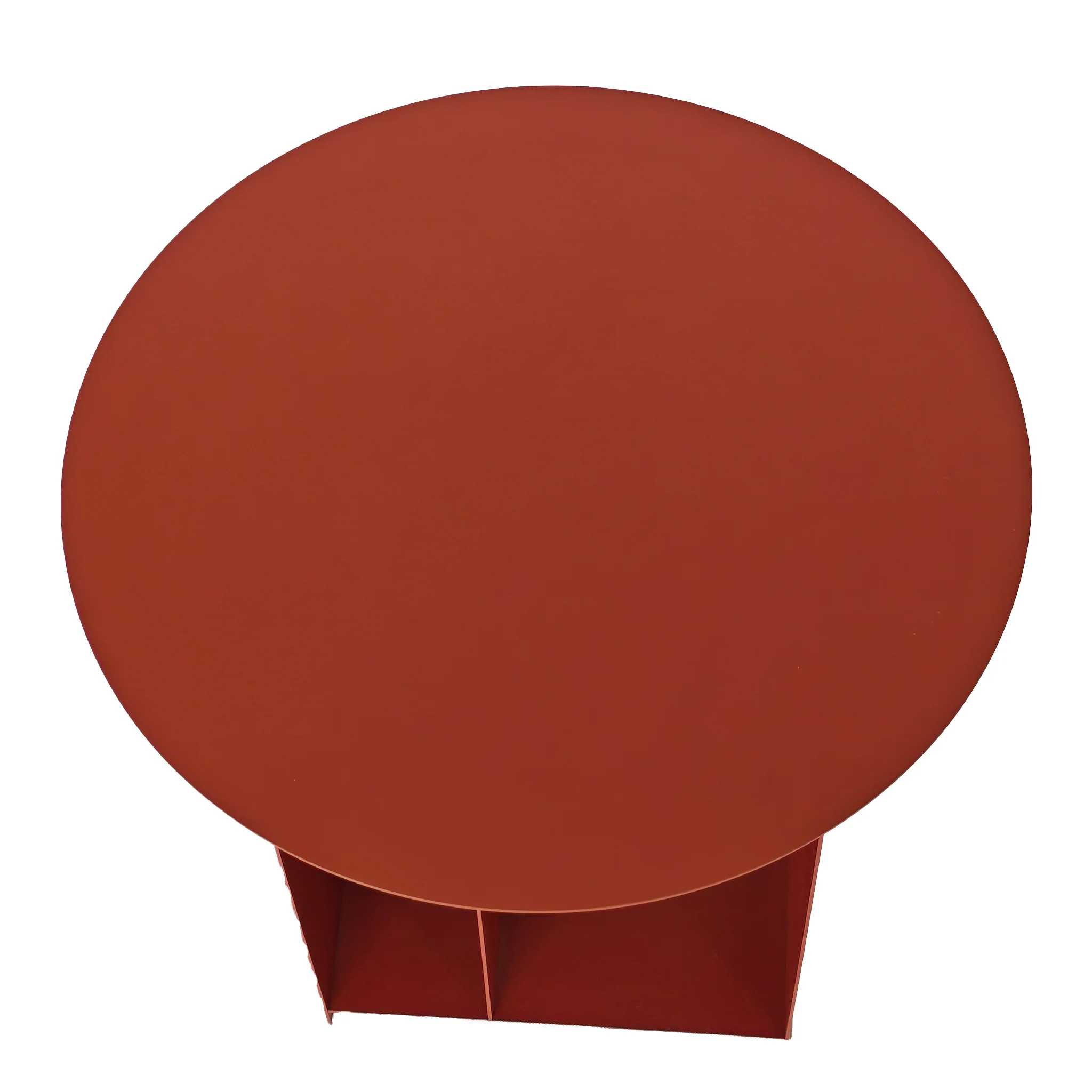 CST12072-BC 38cm Round Side Table - Burgandy Red - Image 5
