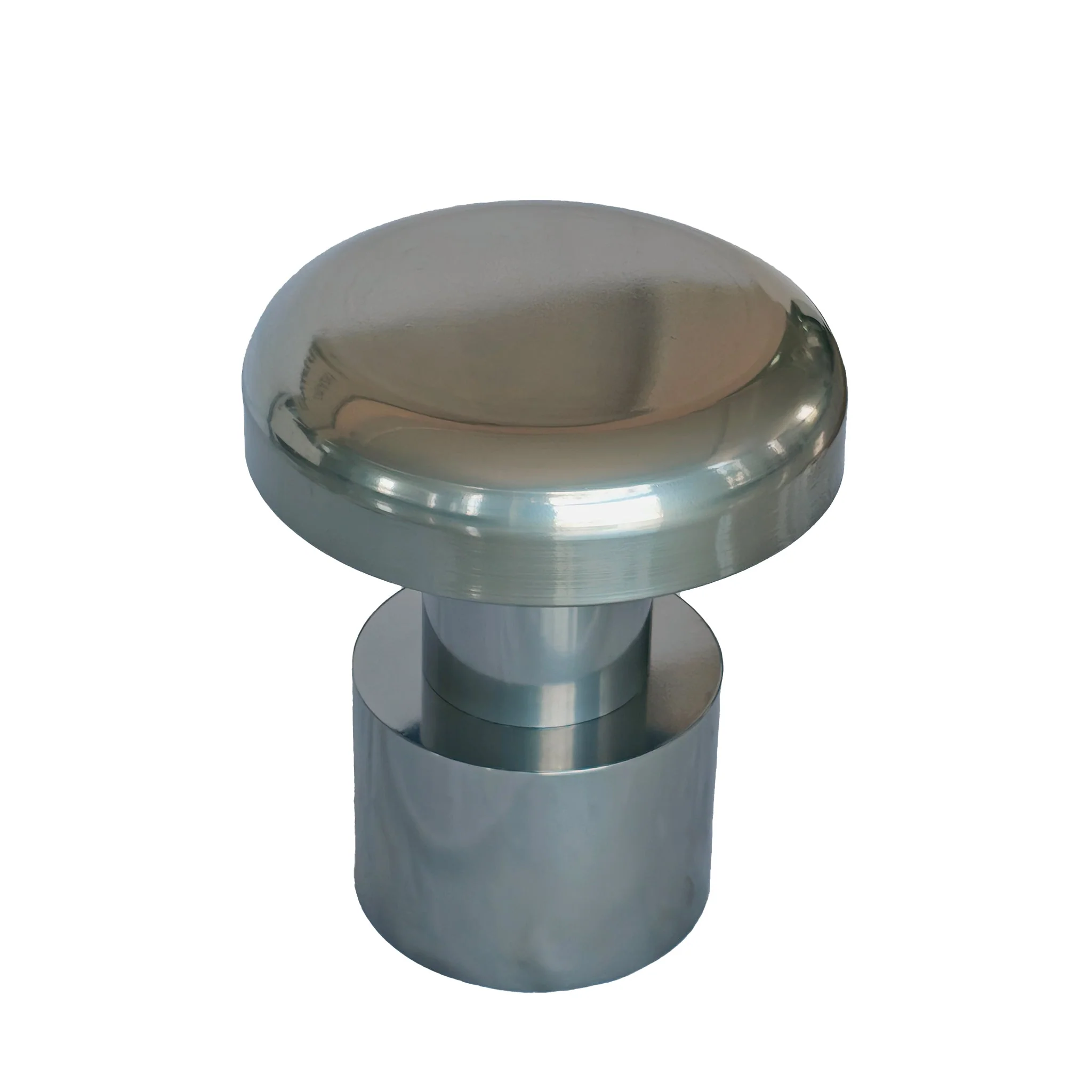 CST12081-BC 40cm Round Side Table - Powder Silver - Image 2