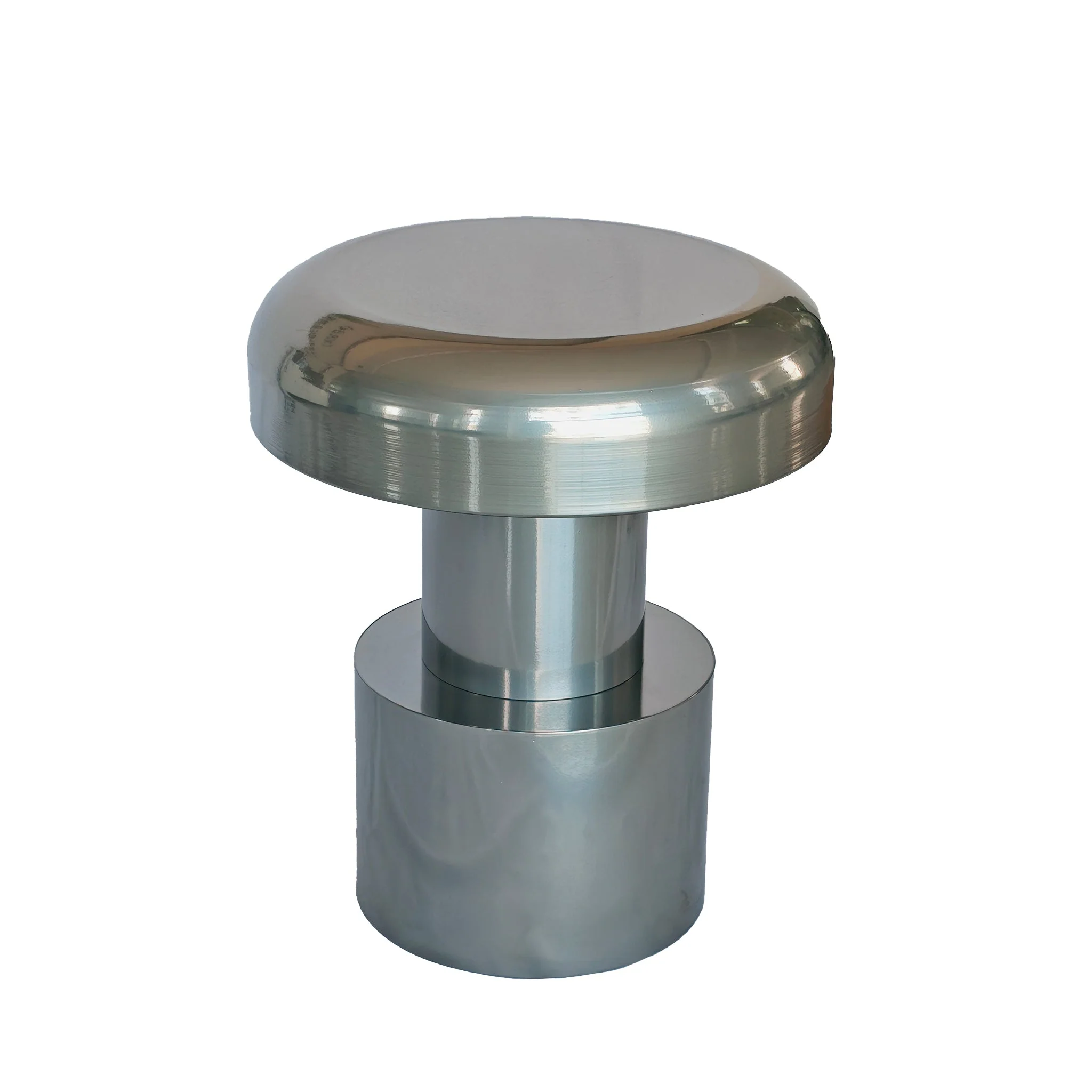 CST12081-BC 40cm Round Side Table - Powder Silver - Image 3