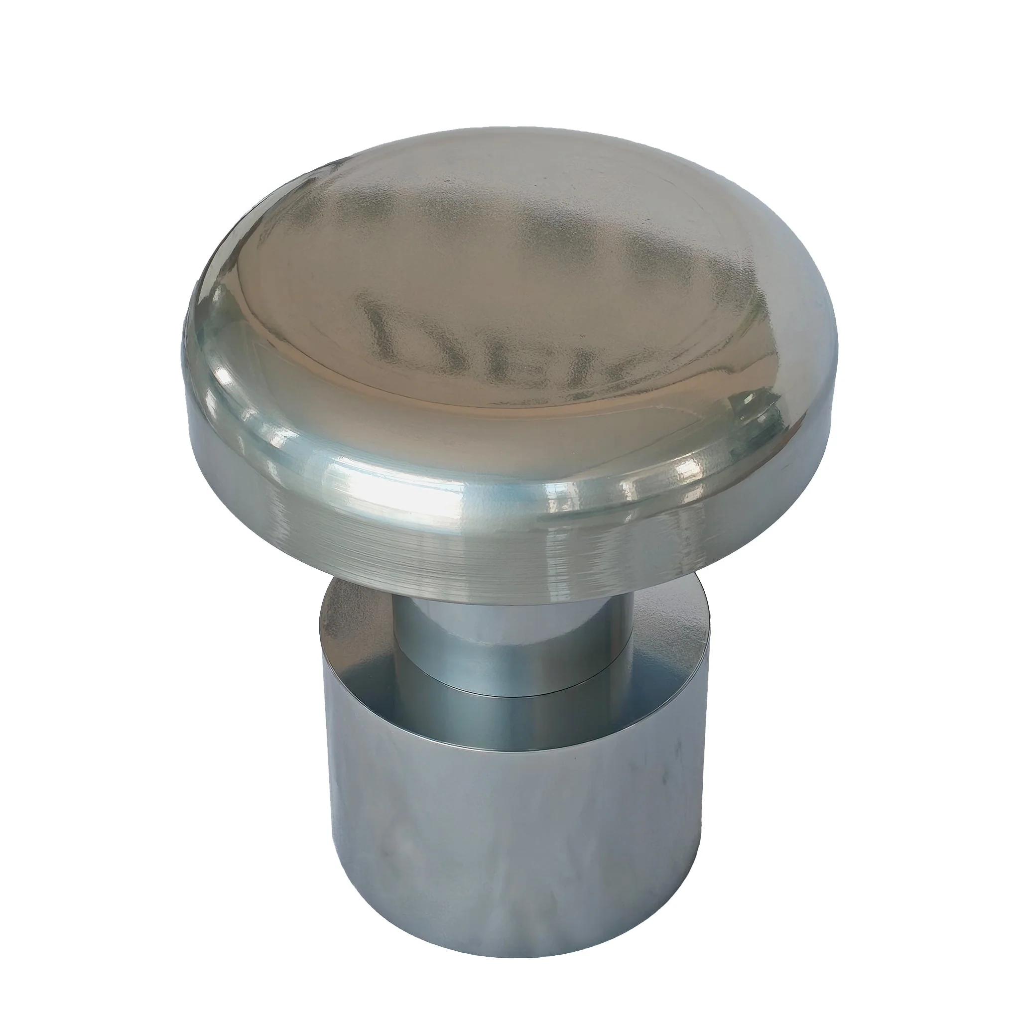 CST12081-BC 40cm Round Side Table - Powder Silver - Image 4