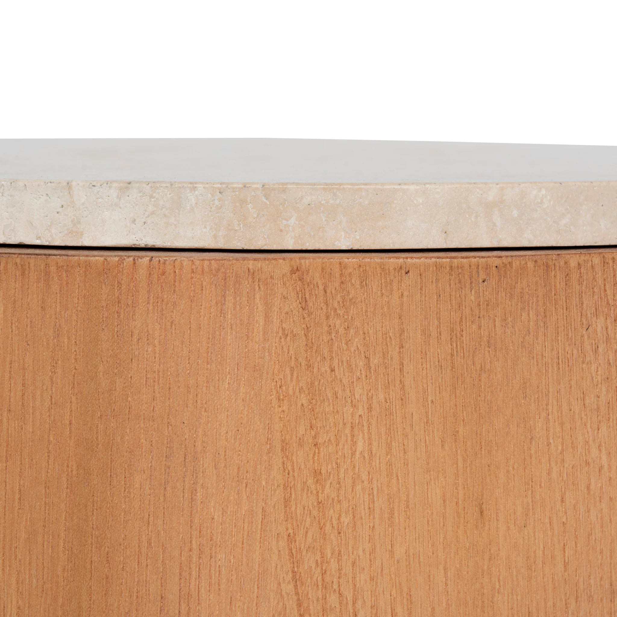 CST12149-NI 50cm Round Travertine Side Table - Natural - Image 4