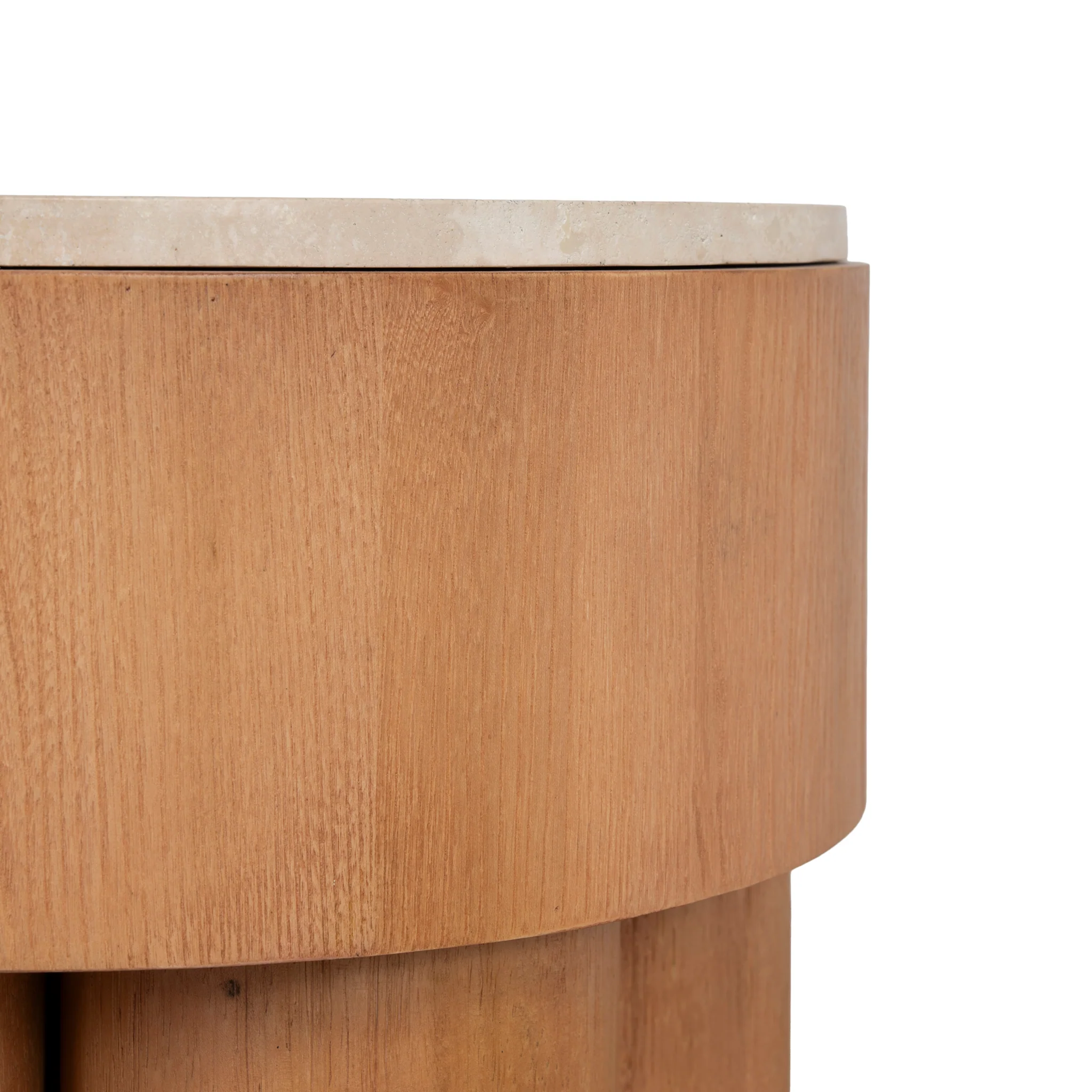 CST12149-NI 50cm Round Travertine Side Table - Natural - Image 8