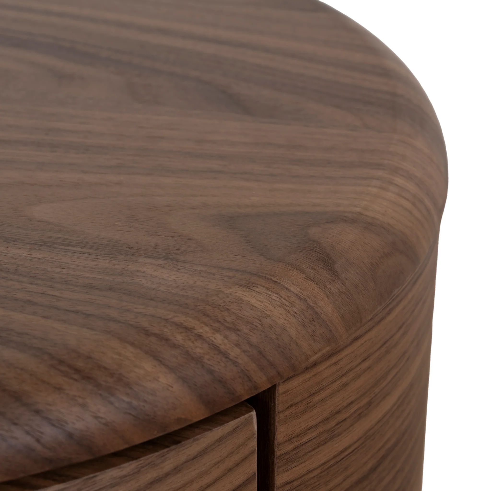 CST12279-CN 46cm Round Bedside Table - Walnut - Image 10