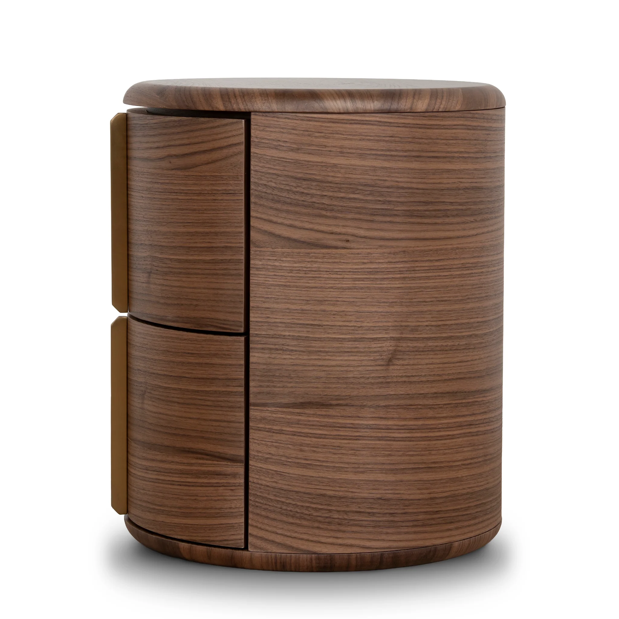 CST12279-CN 46cm Round Bedside Table - Walnut - Image 4