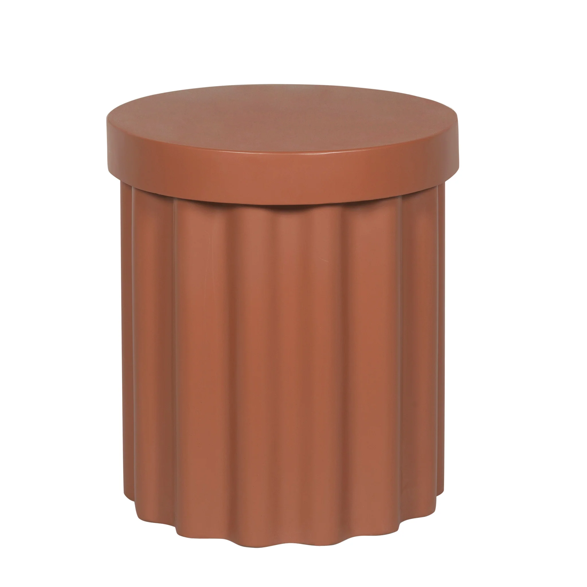 CST12291-CO 40cm Concrete Side Table - Terracotta - Image 3