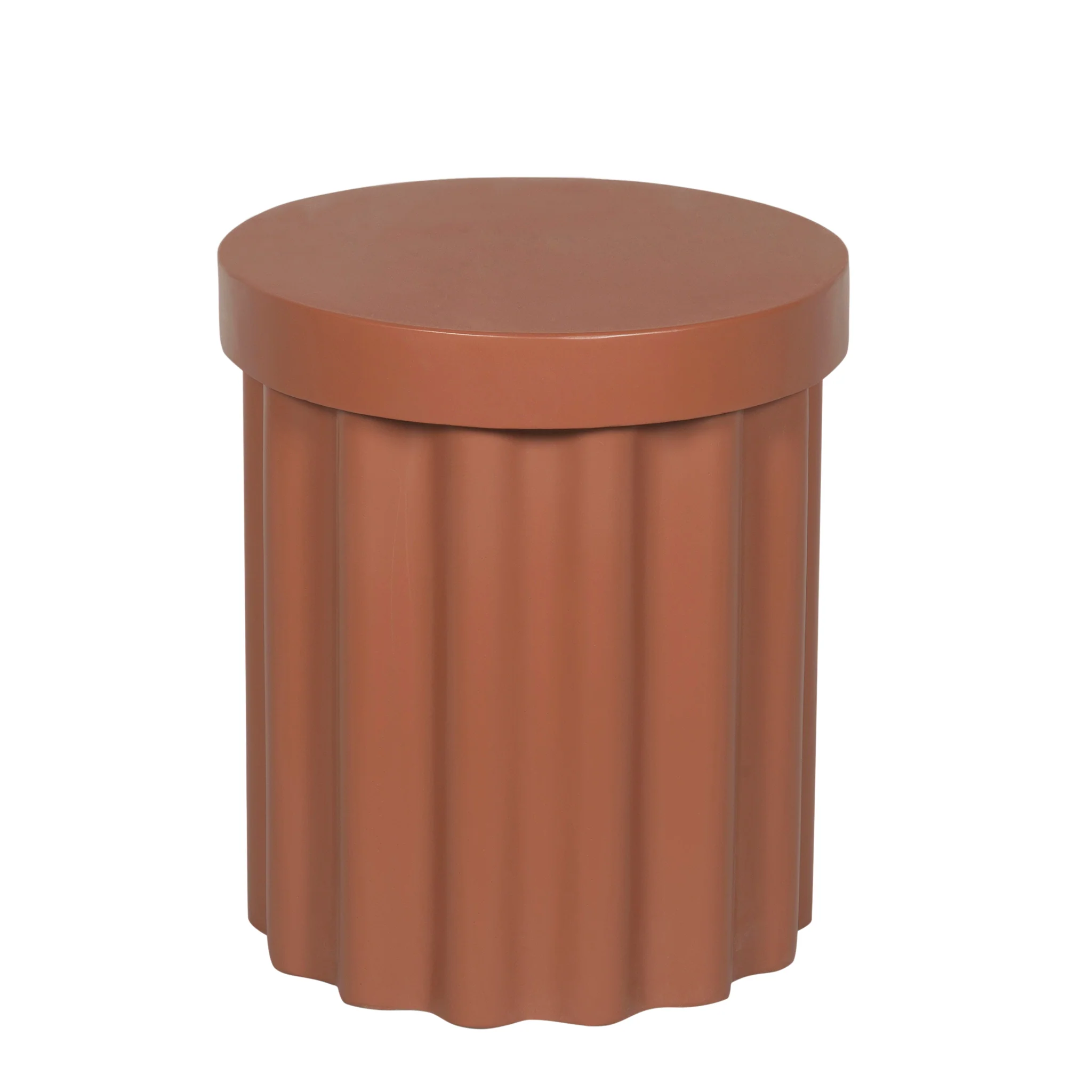 CST12291-CO 40cm Concrete Side Table - Terracotta - Image 4