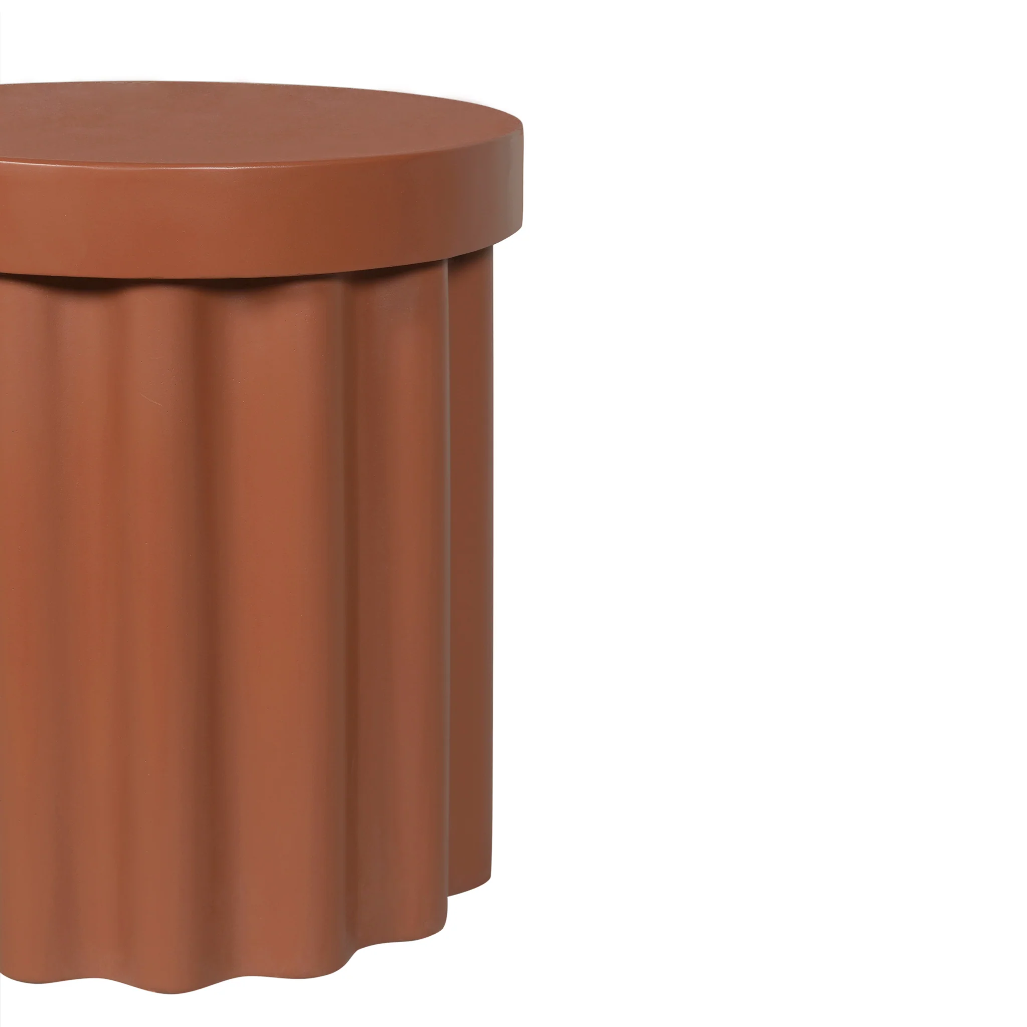 CST12291-CO 40cm Concrete Side Table - Terracotta - Image 6