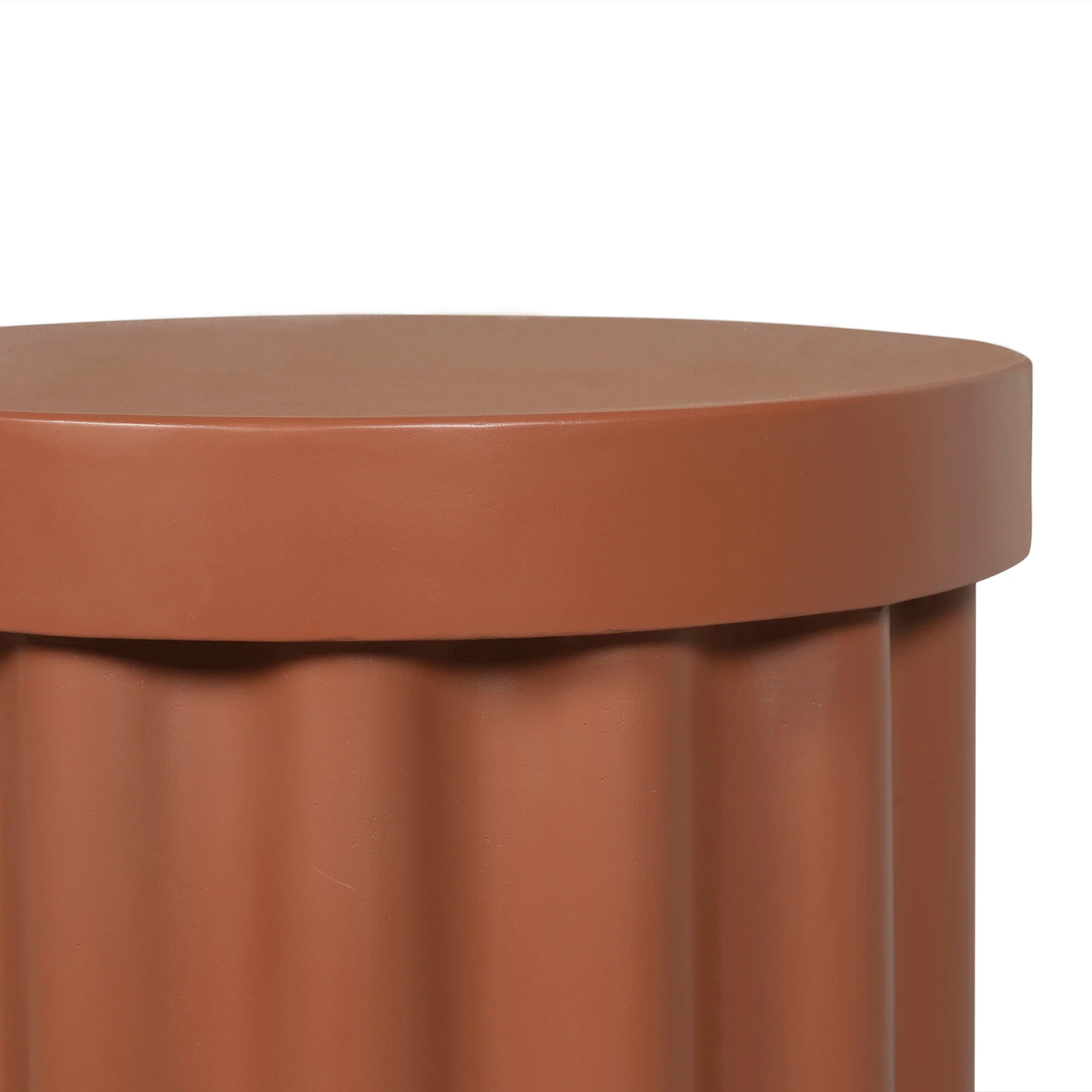 CST12291-CO 40cm Concrete Side Table - Terracotta - Image 7