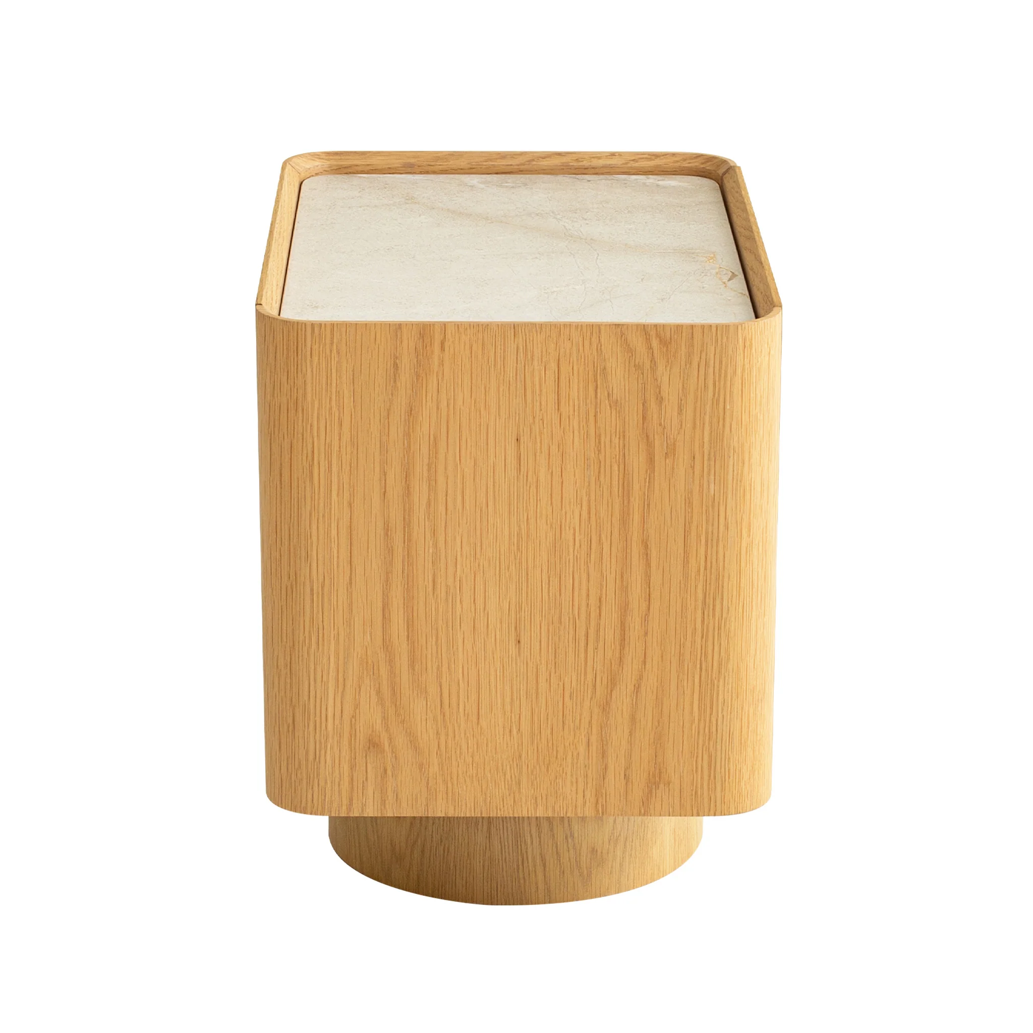 CST12554-IG Stone Top Bedside Table - Natural - Image 4