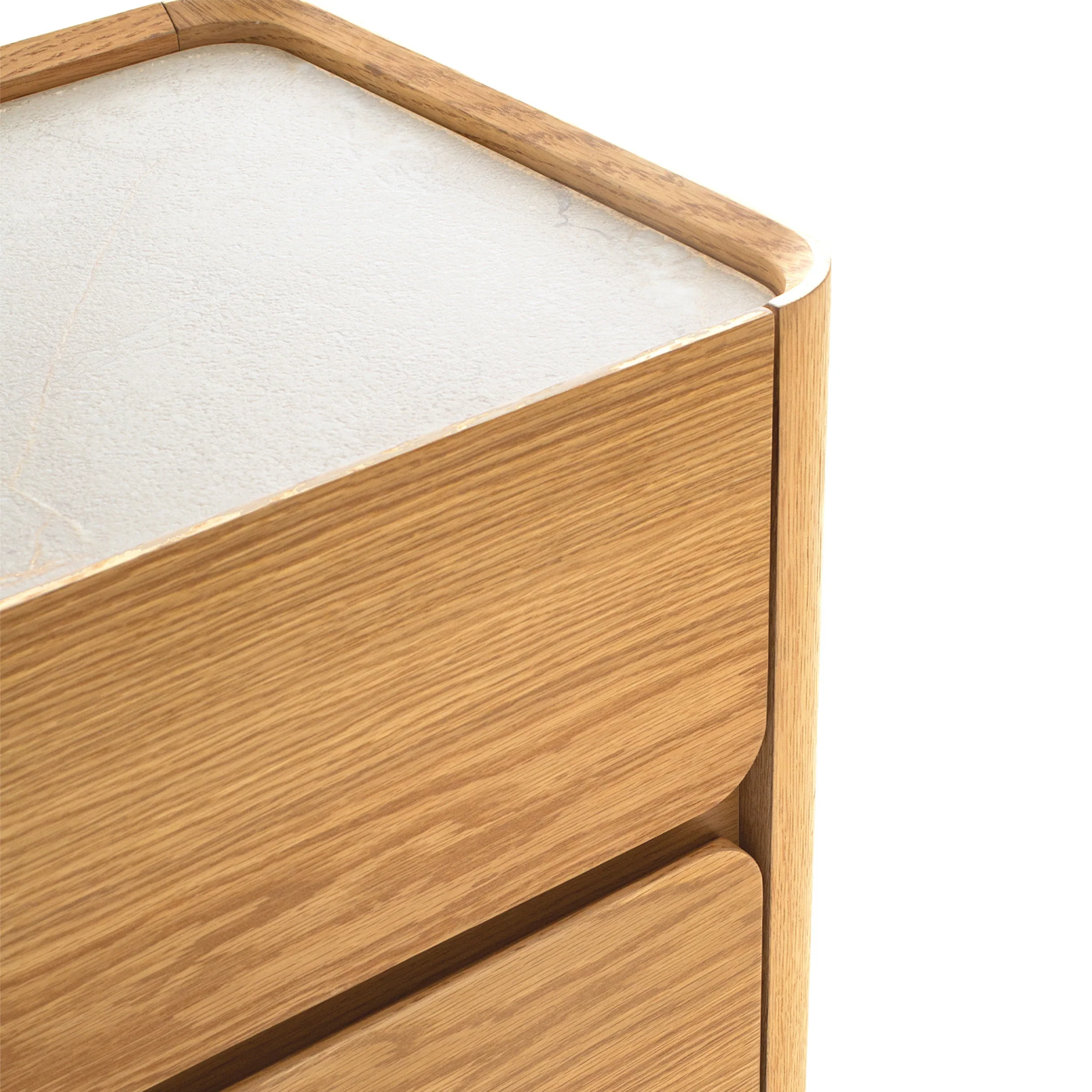 CST12554-IG Stone Top Bedside Table - Natural - Image 8