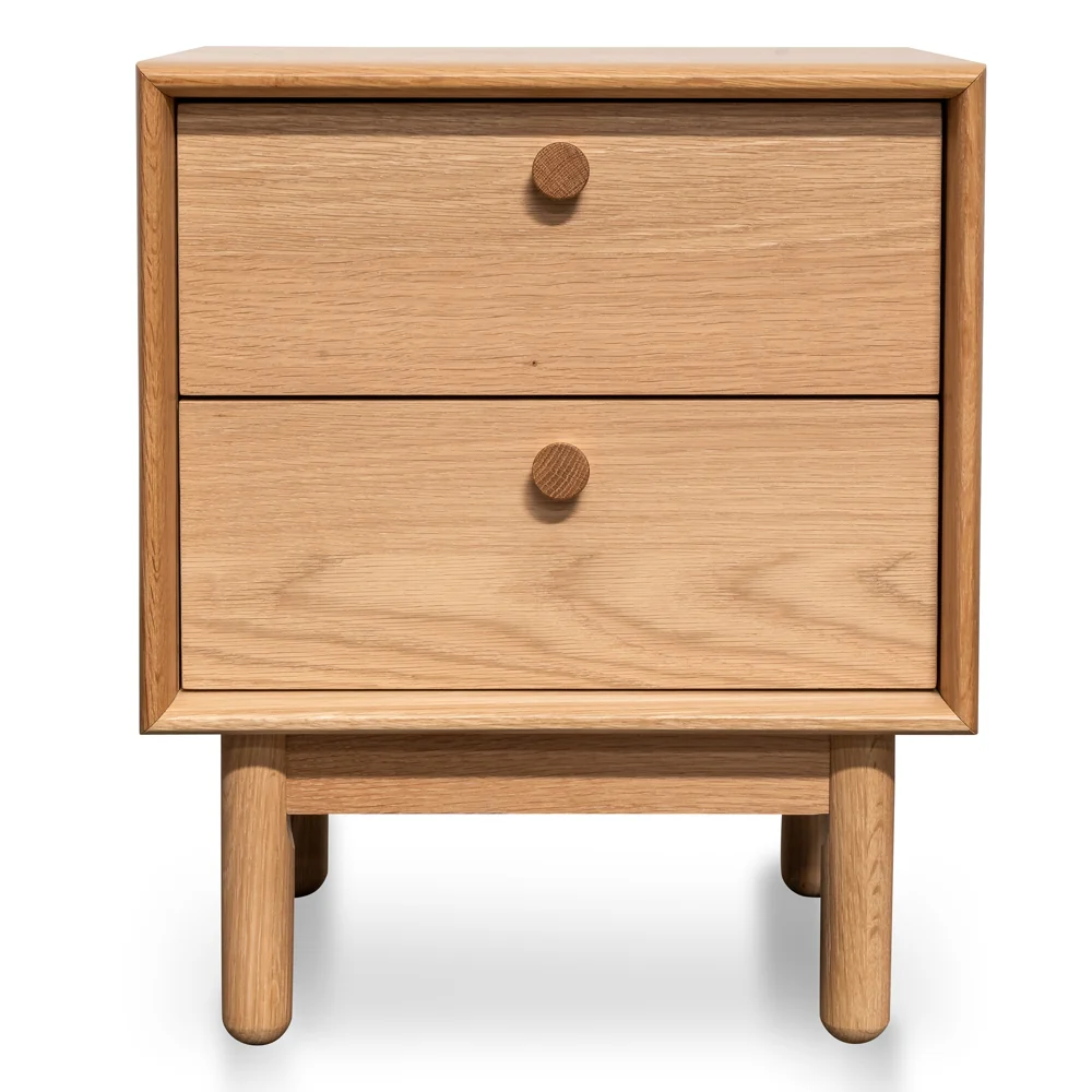 CST2324-VN 2 Drawer Side Table - Oak - Image 4