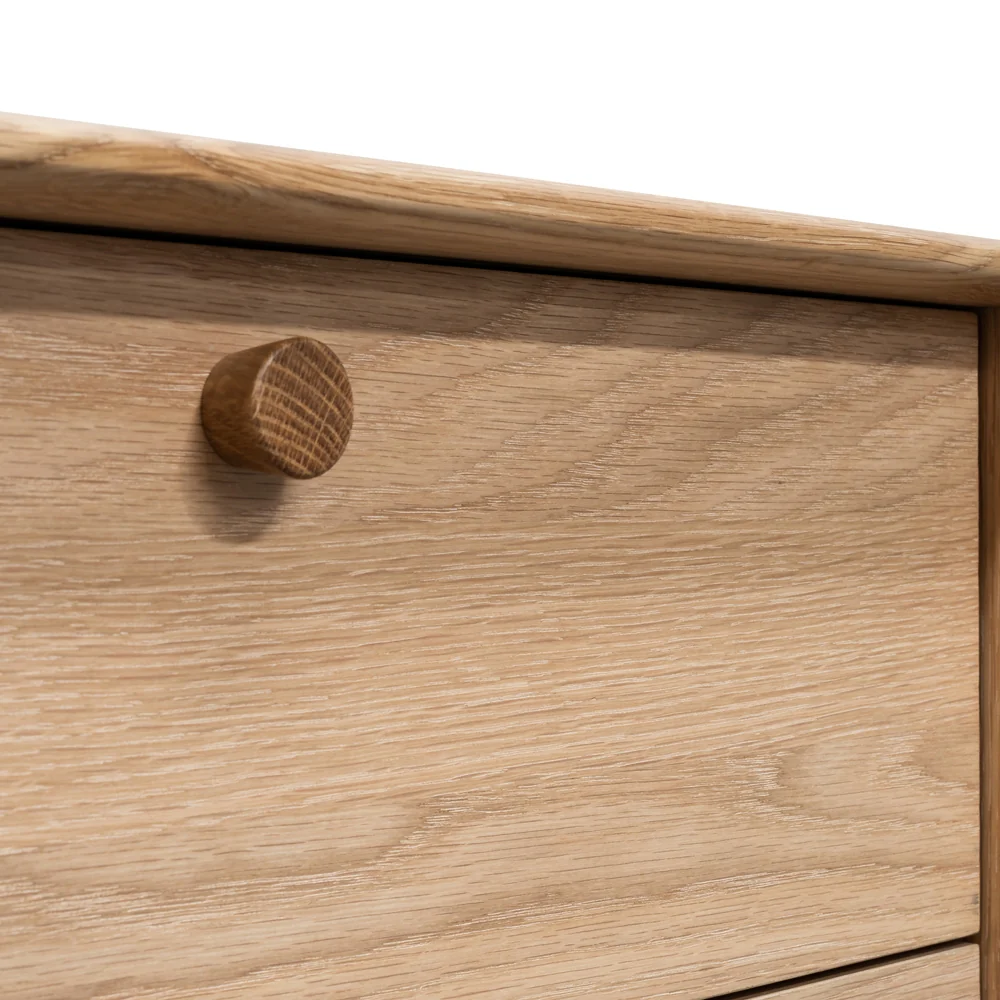 CST2324-VN 2 Drawer Side Table - Oak - Image 9