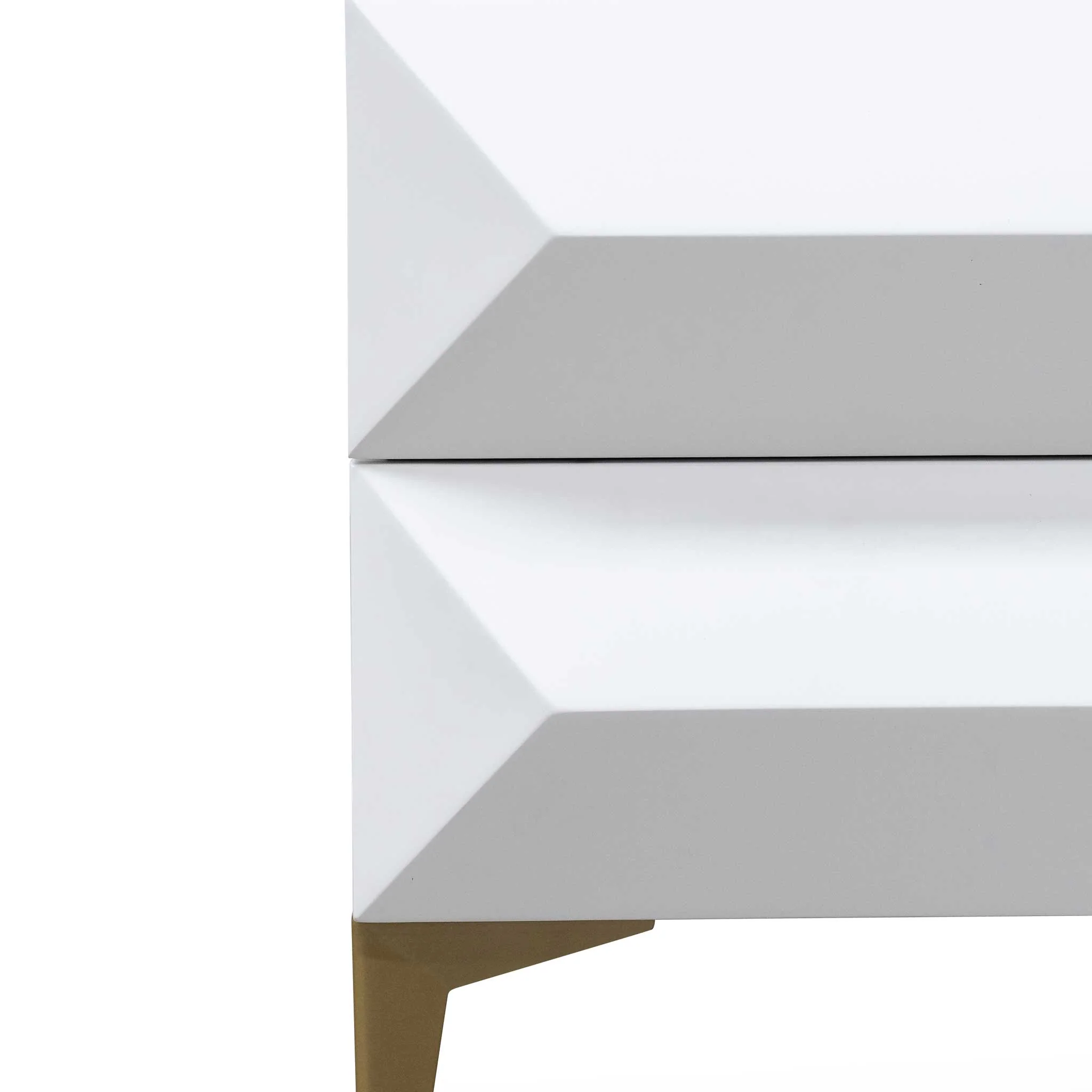 CST6410-IG Wooden Side Table - White with Gold Legs - Image 7