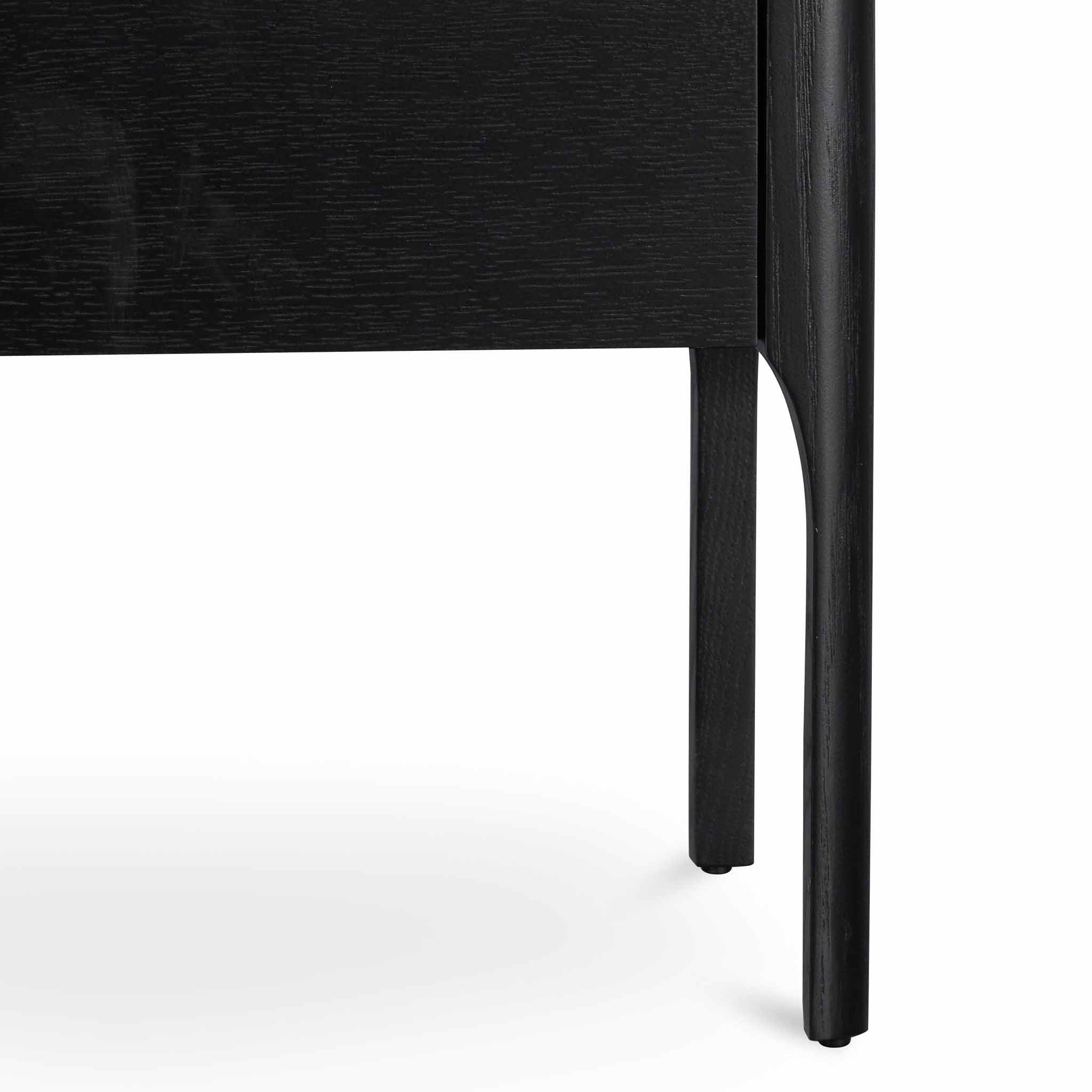 CST6529-CN Bedside Table - Black with Porcelain Marble Top - Image 5