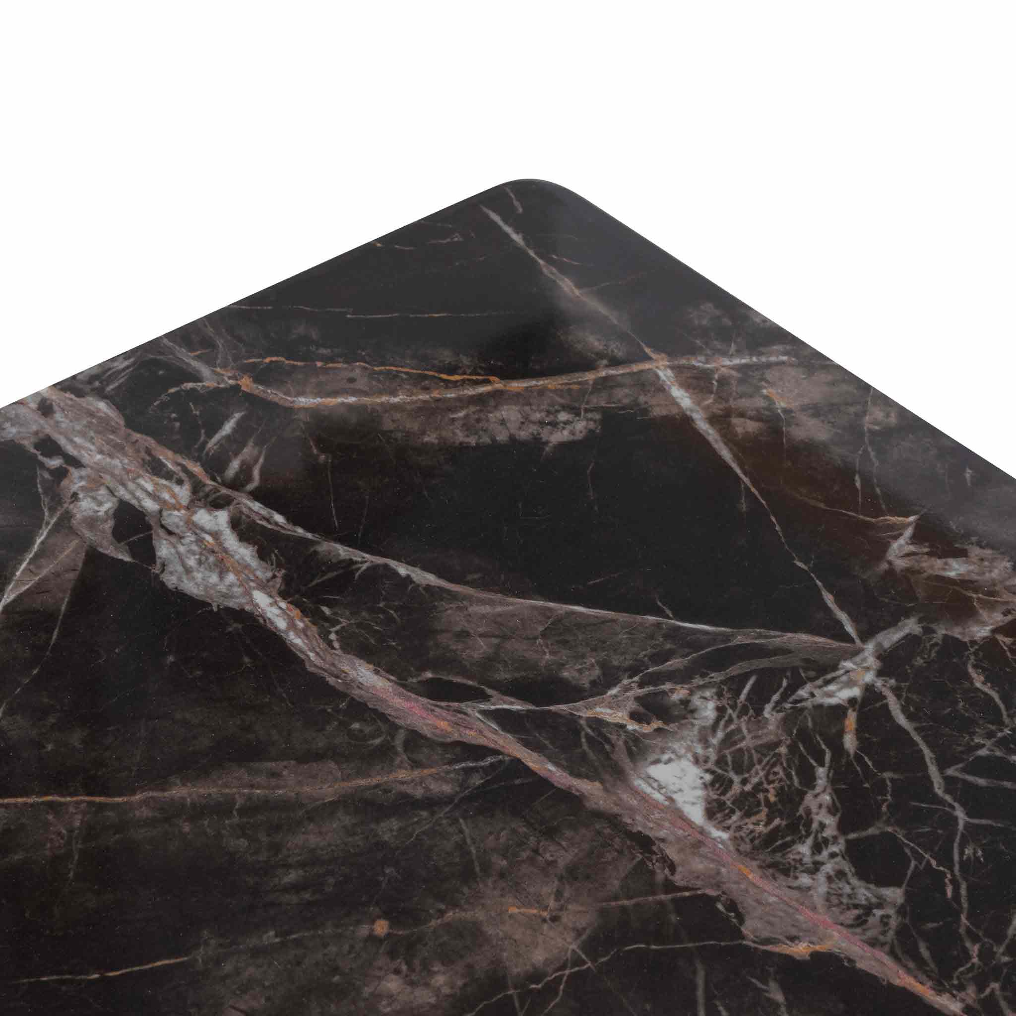 CST6529-CN Bedside Table - Black with Porcelain Marble Top - Image 7