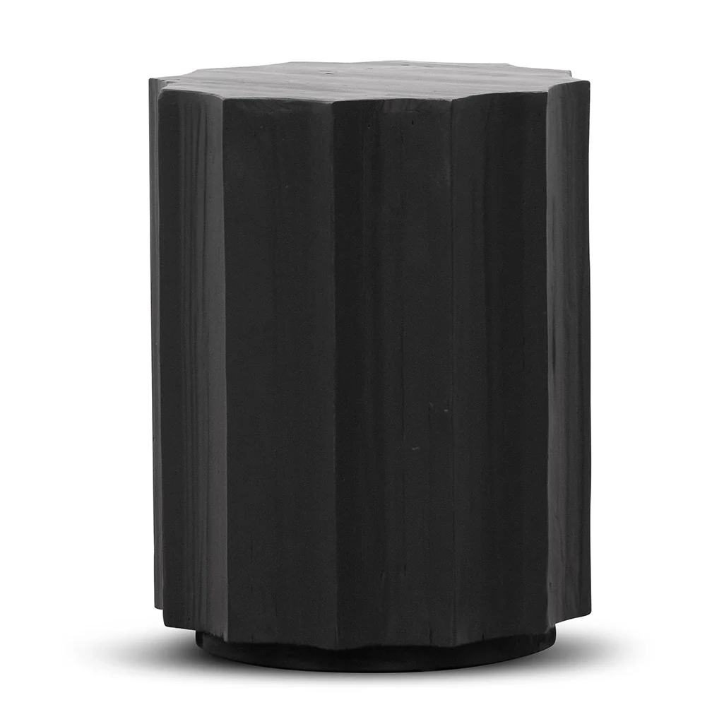 CST6779-NI 40cm (D) recycled Side Table - Full Black