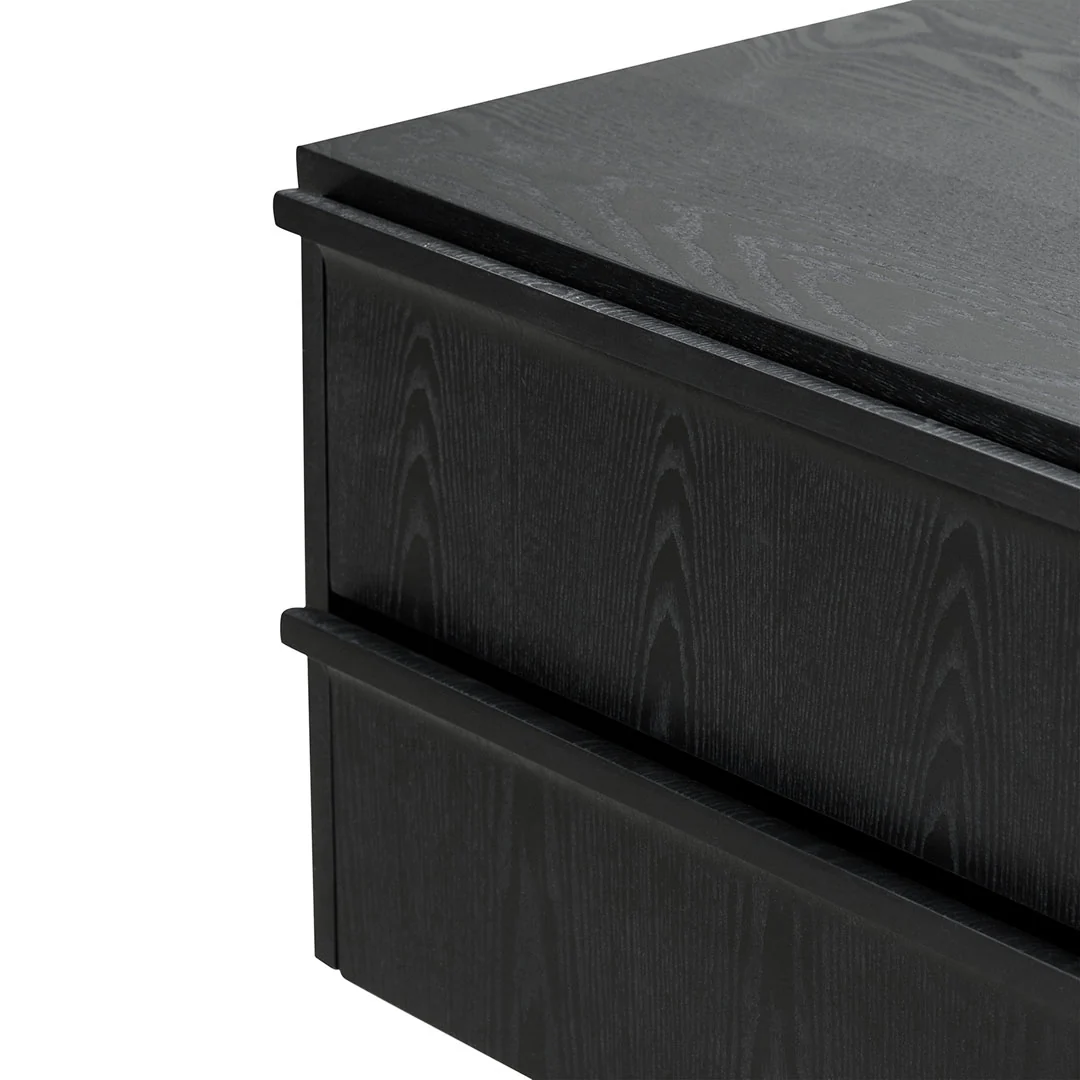 CST8244-DR Bedside Table - Full Black - Image 6