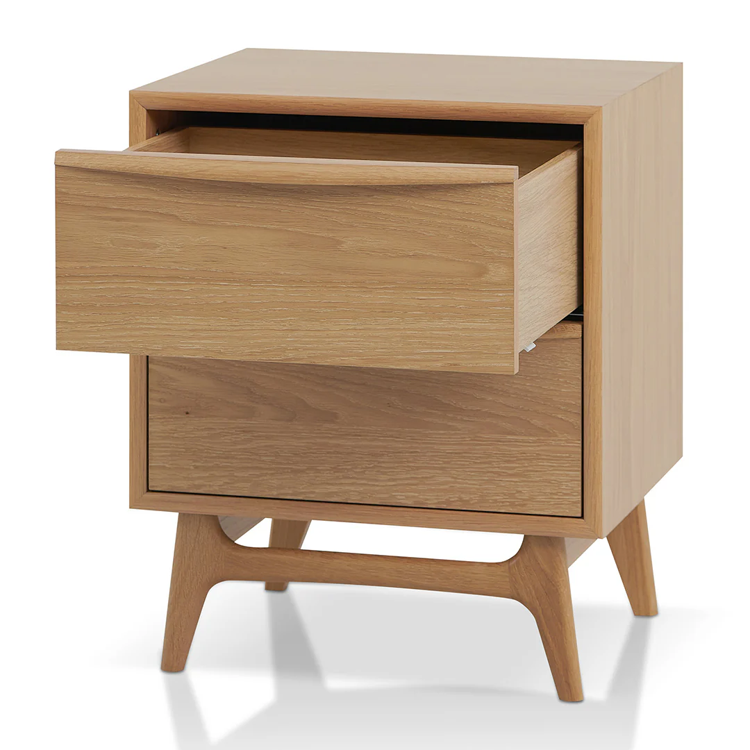 CST8534-VN 2 Drawer Bedside Table - Natural Oak - Image 3