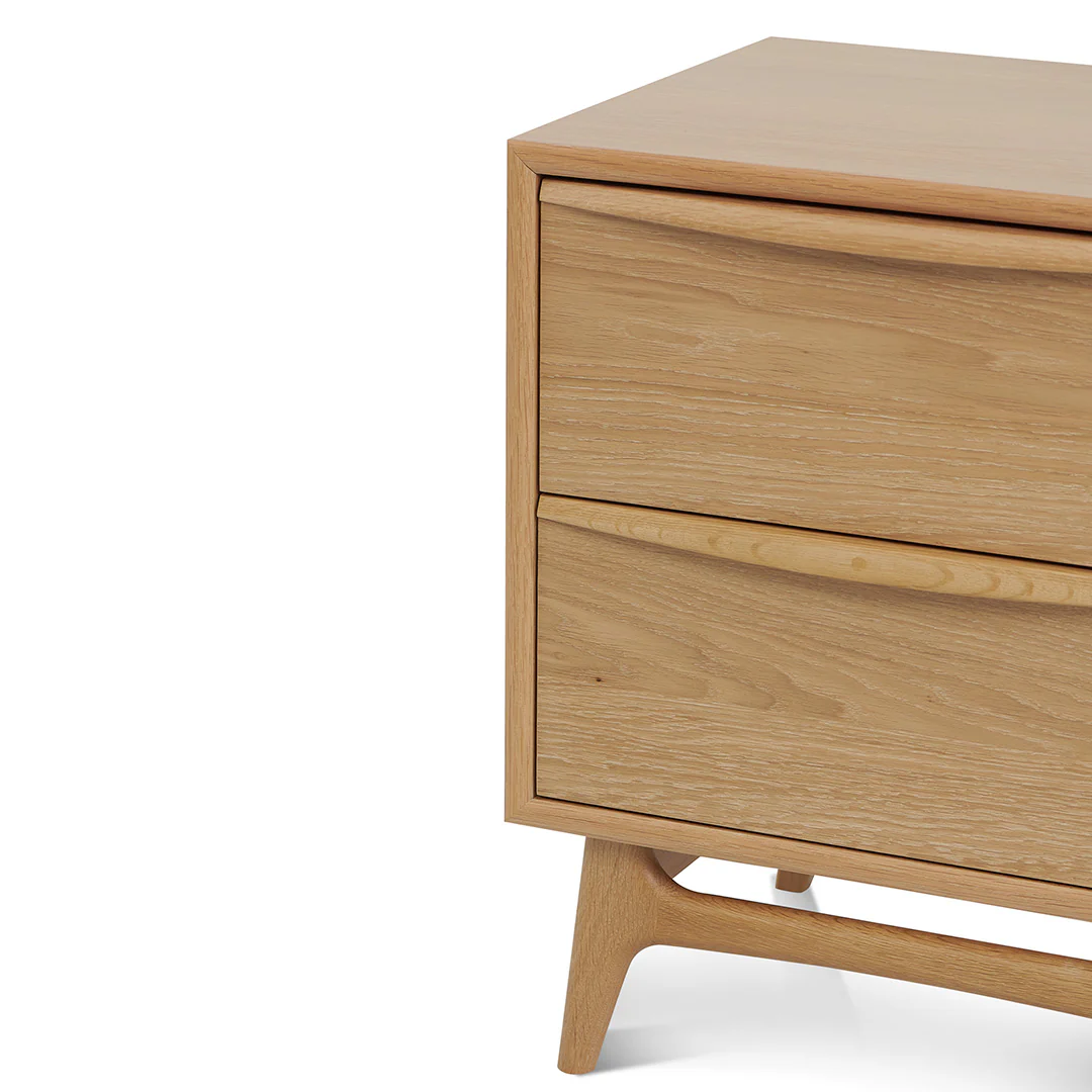 CST8534-VN 2 Drawer Bedside Table - Natural Oak - Image 5