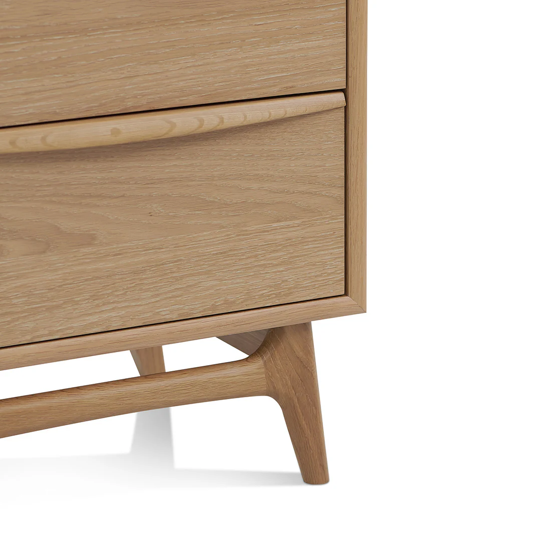 CST8534-VN 2 Drawer Bedside Table - Natural Oak - Image 6