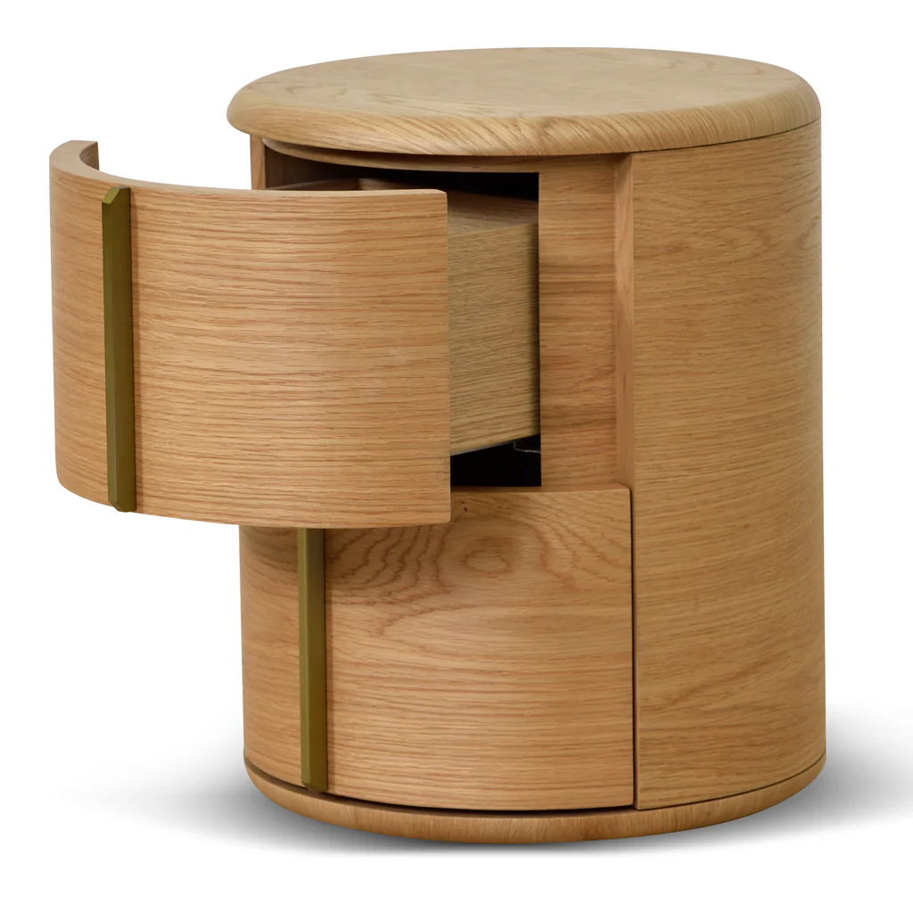 CST8555-CN 46cm Round Bedside Table - Natural - Image 4