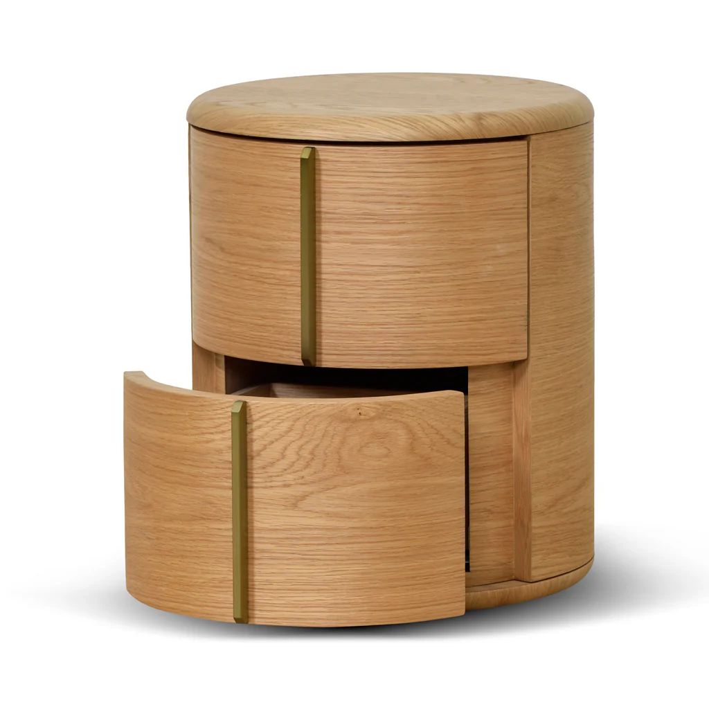 CST8555-CN 46cm Round Bedside Table - Natural - Image 7