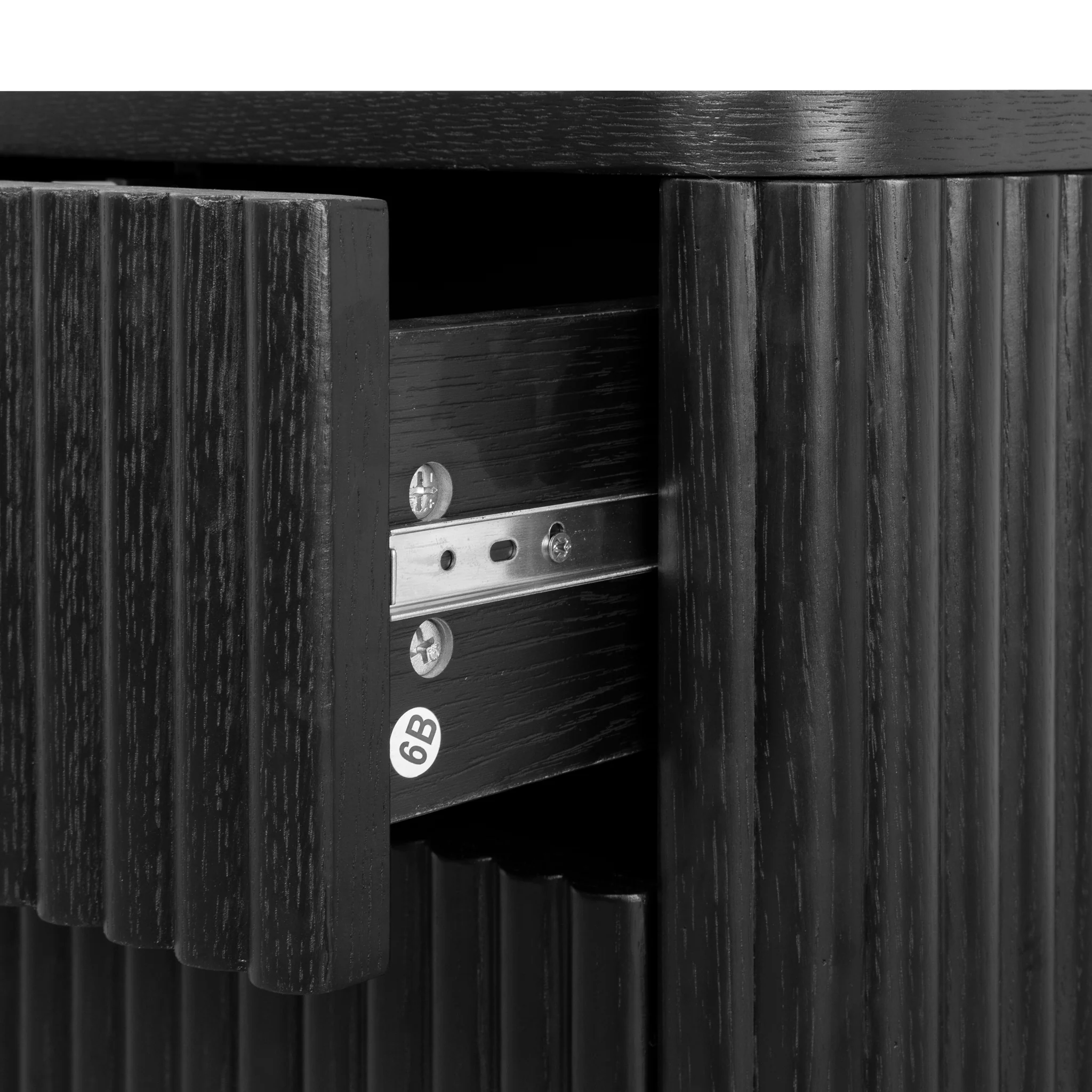 CST8628-KD Bedside Table - Full Black - Image 17