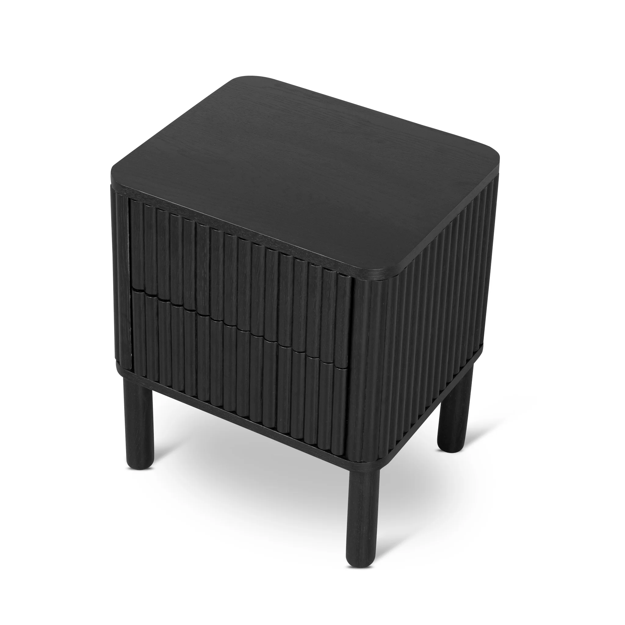 CST8628-KD Bedside Table - Full Black - Image 3