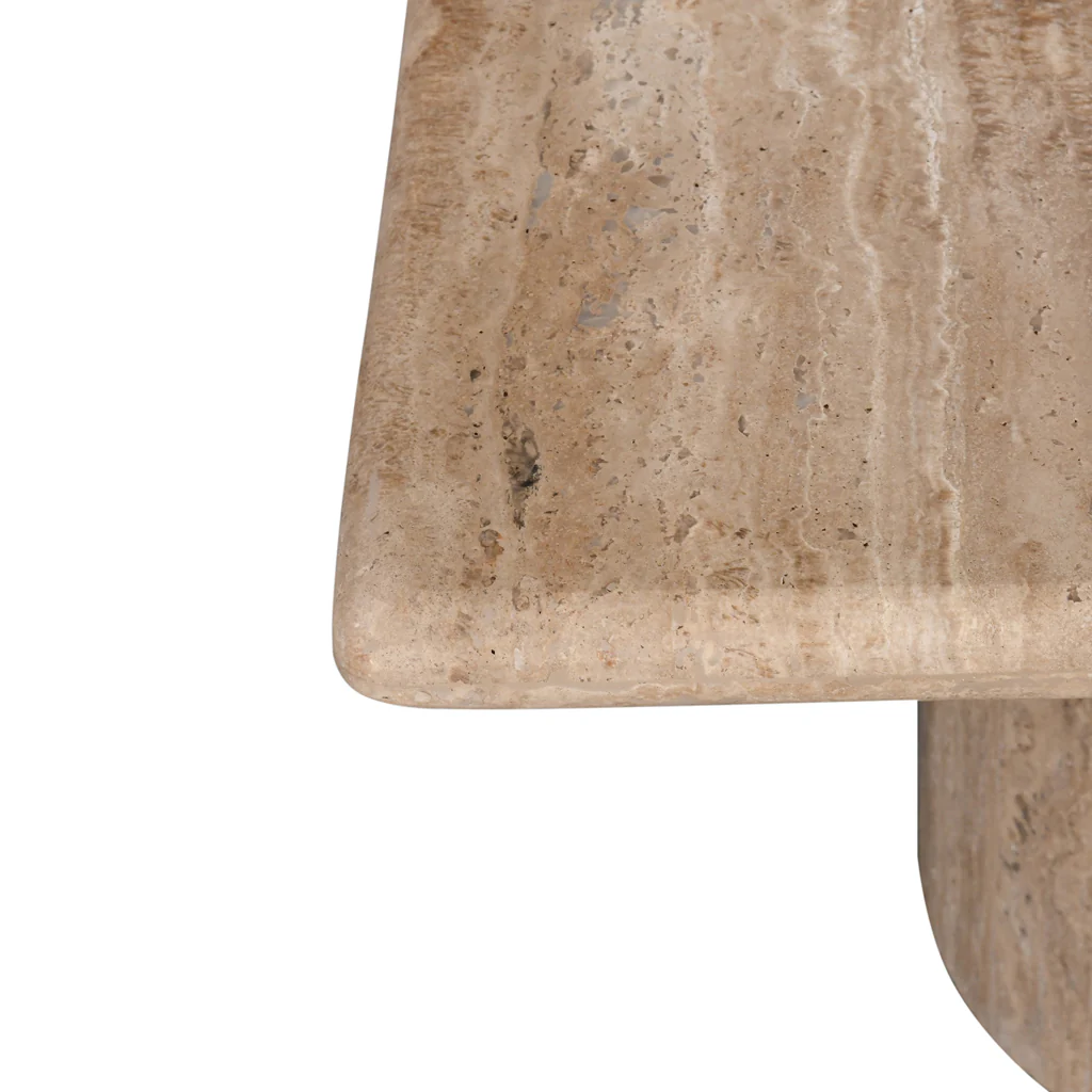 CST8712-RB 50cm Travertine Top Side Table - Natural - Image 6