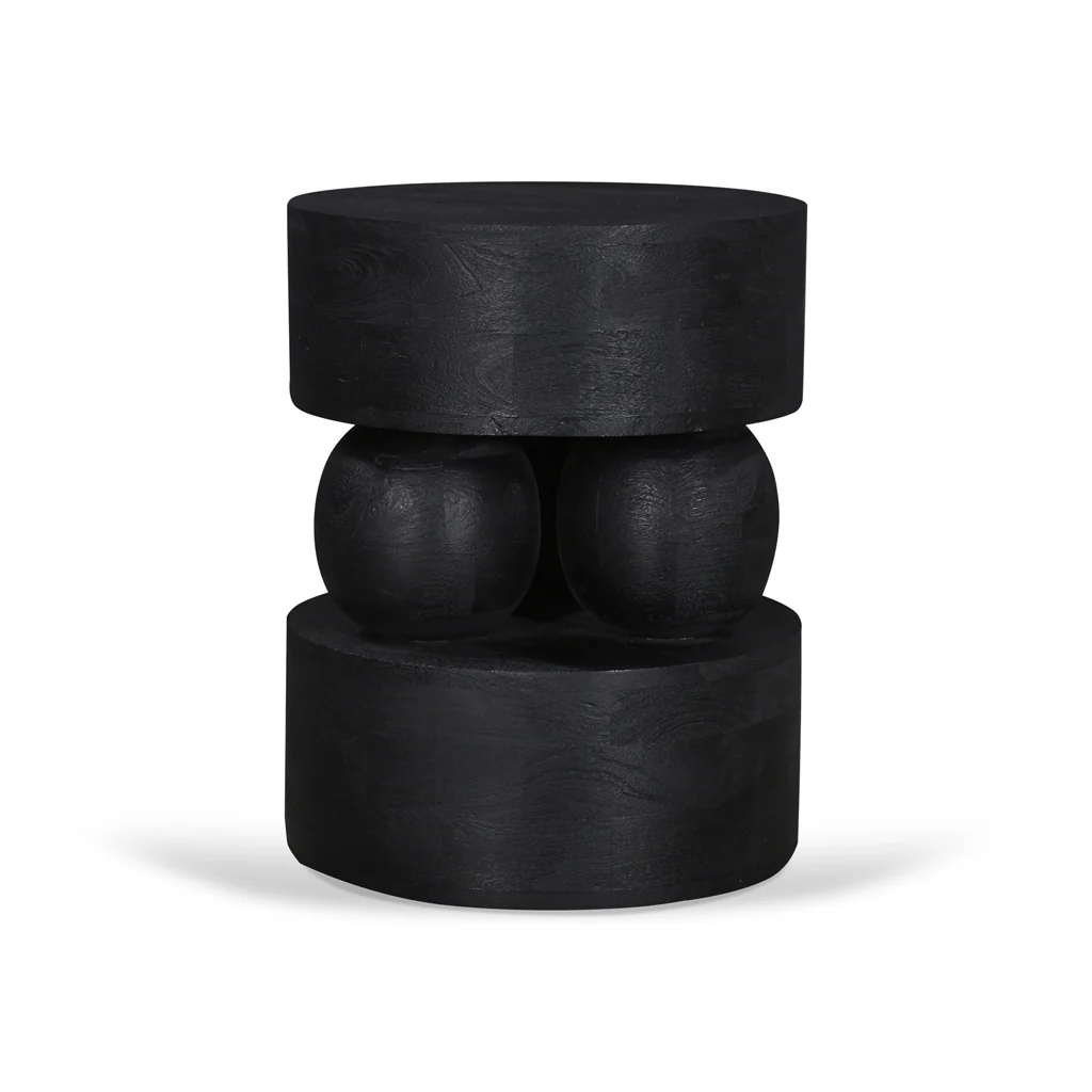 CST8721-RB 40cm Round Side Table - Black - Image 3
