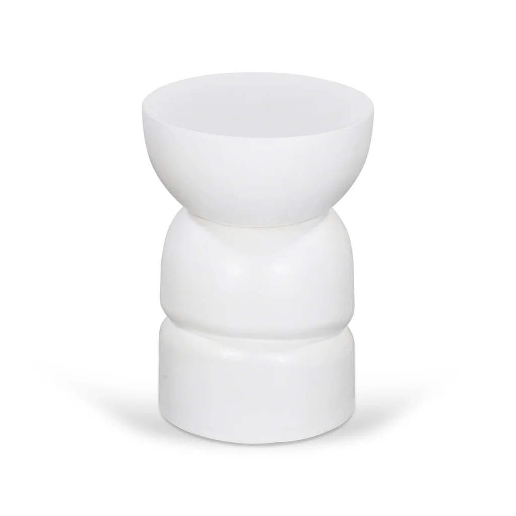 CST8722-RB 38cm Round Side Table - White