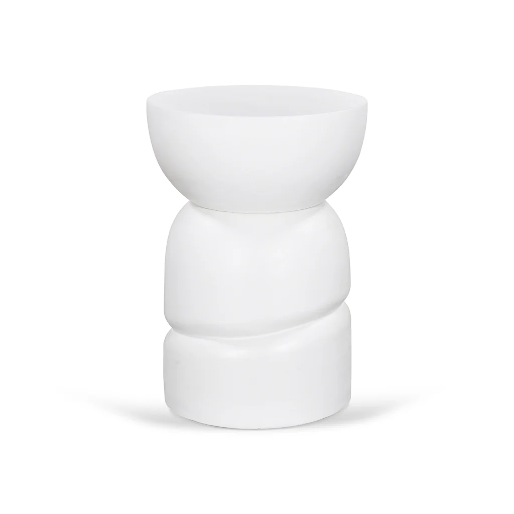 CST8722-RB 38cm Round Side Table - White - Image 4
