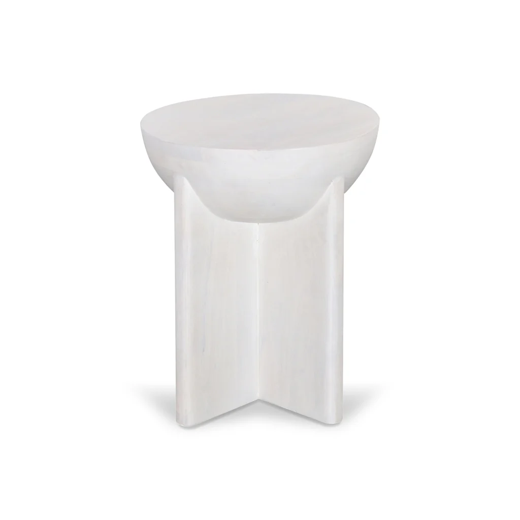 CST8725-RB 40cm Round Side Table - Cafe White - Image 5