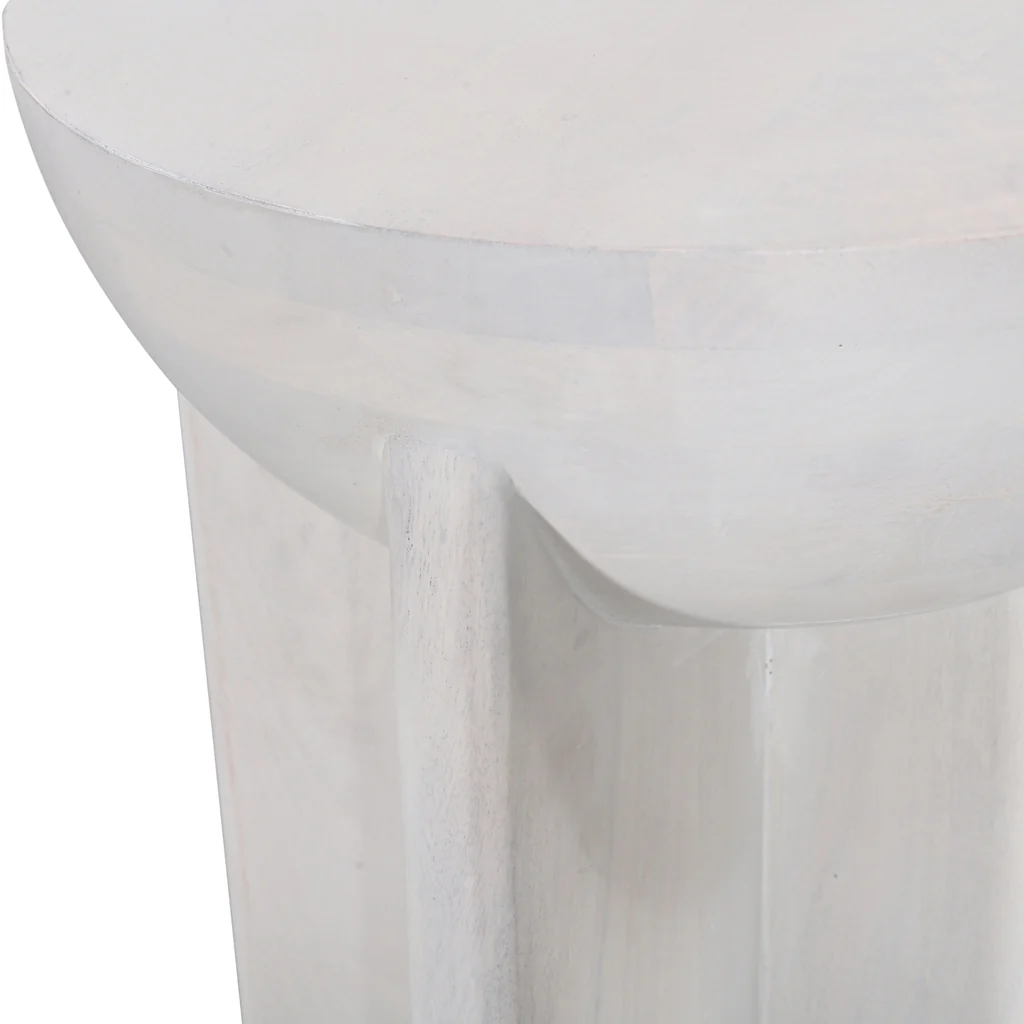 CST8725-RB 40cm Round Side Table - Cafe White - Image 8