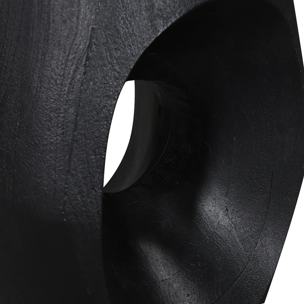 CST8730-RB 40cm Round Side Table - Full Black - Image 6