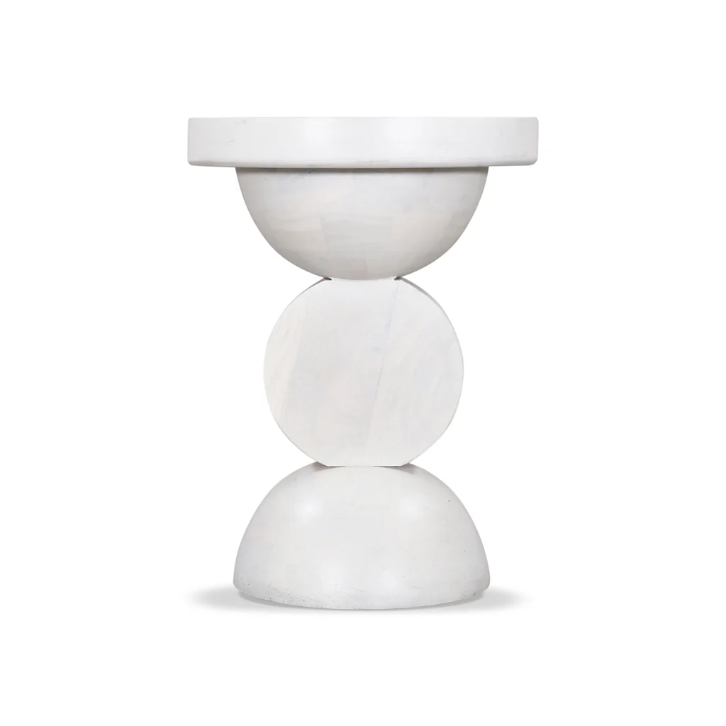 CST8731-RB 38cm Round Side Table - Cafe White - Image 4