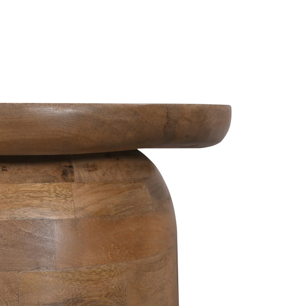 CST8733-RB 40cm Travertine Top Side Table - Natural - Image 6