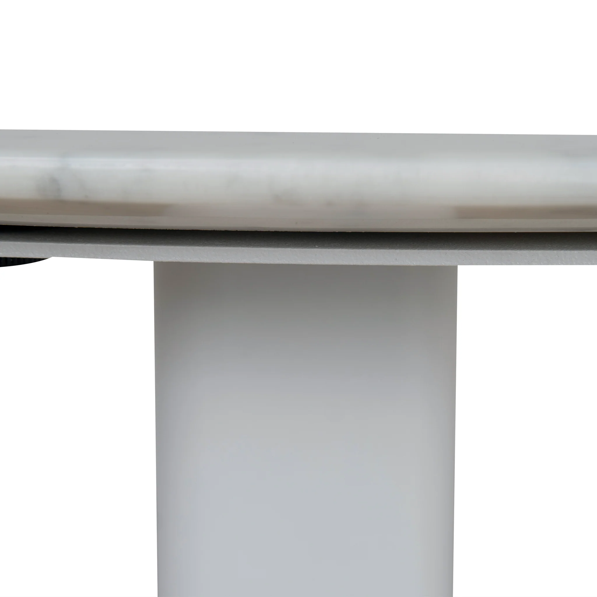 CST8793-NY 60cm Marble Side Table - White Base - Image 6