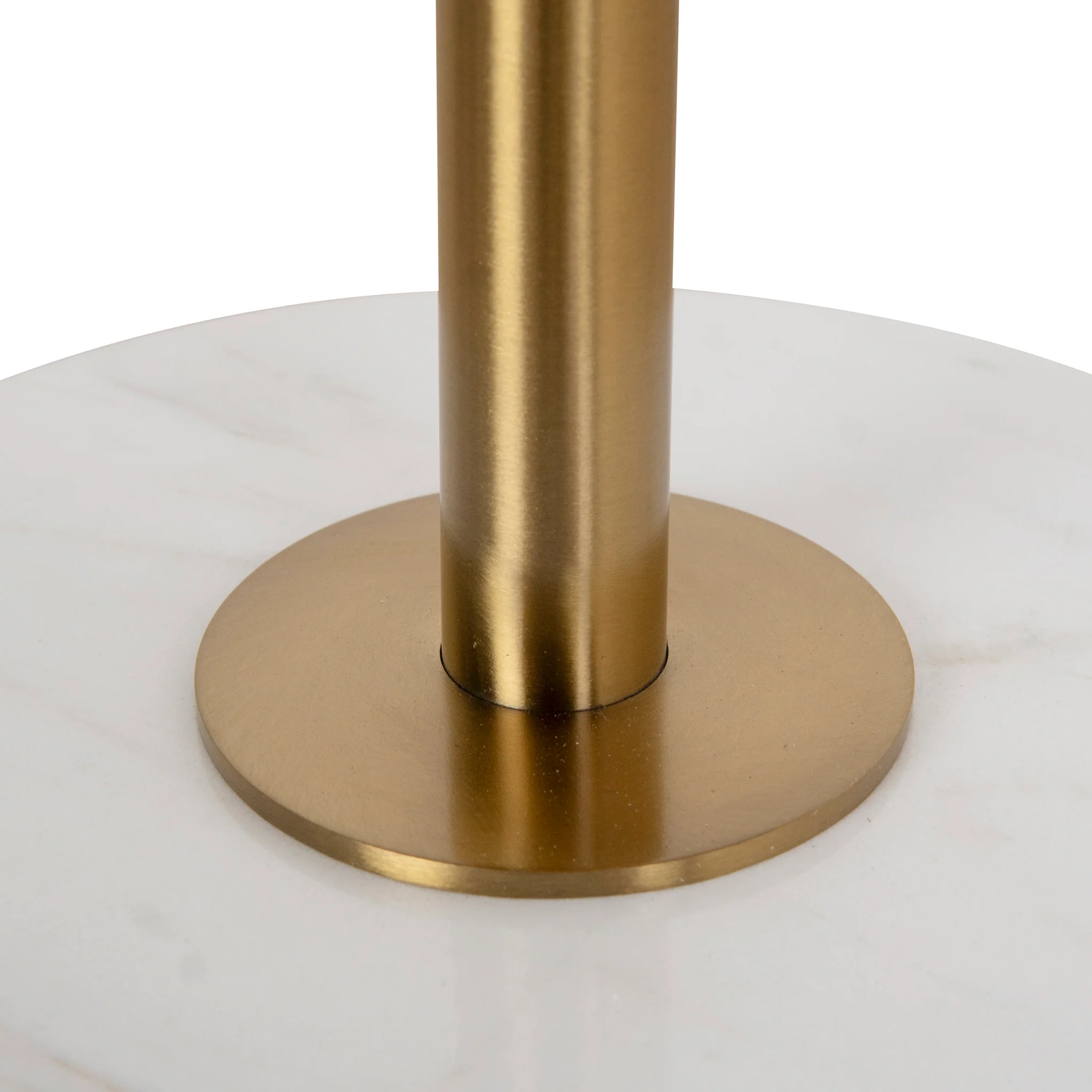 CST8794-NY 45cm Brushed Gold Side Table - Carrara Marble - Image 3