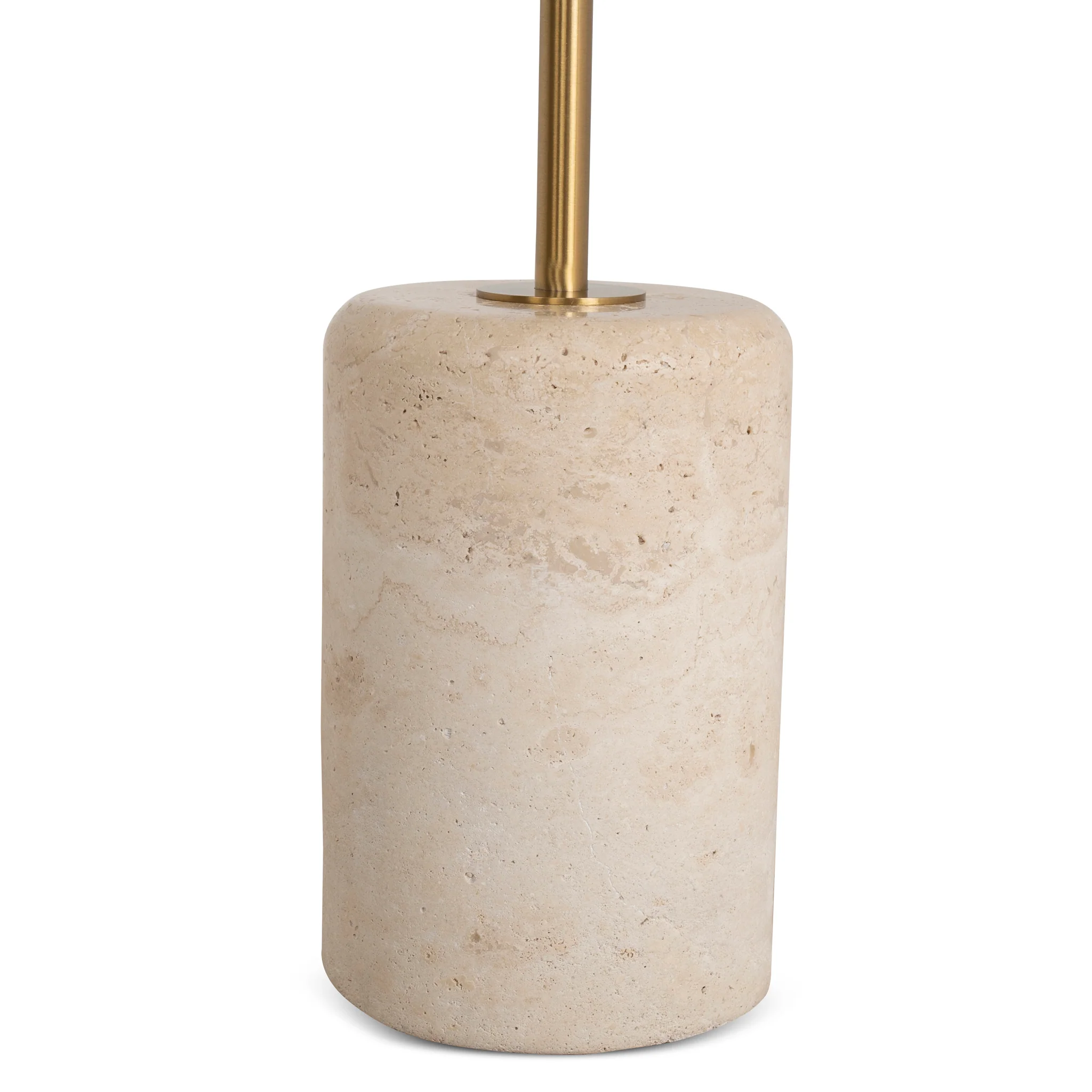 CST8795-NY 45cm Brushed Gold Side Table - Travertine - Image 5