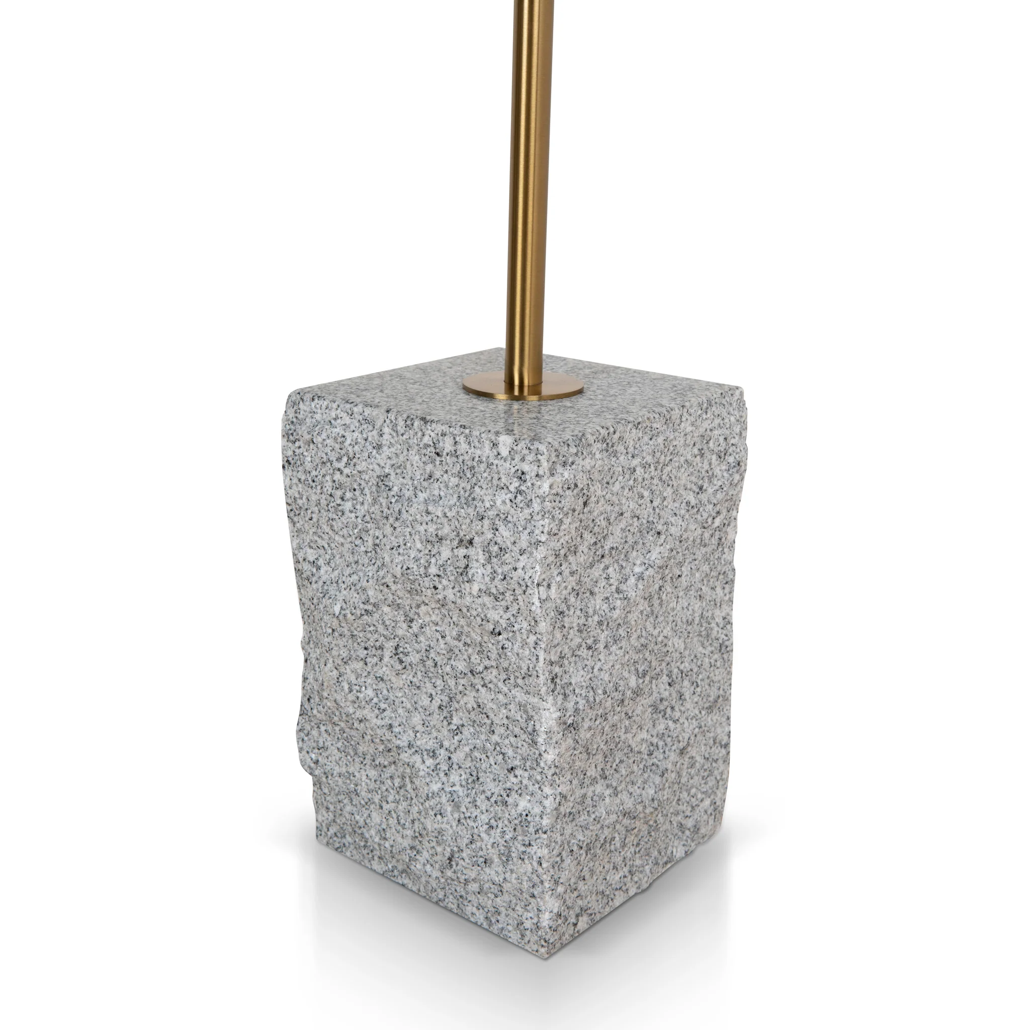 CST8796-NY 45 cm Brushed Gold Side Table - Faceted Granite Marble - Image 3