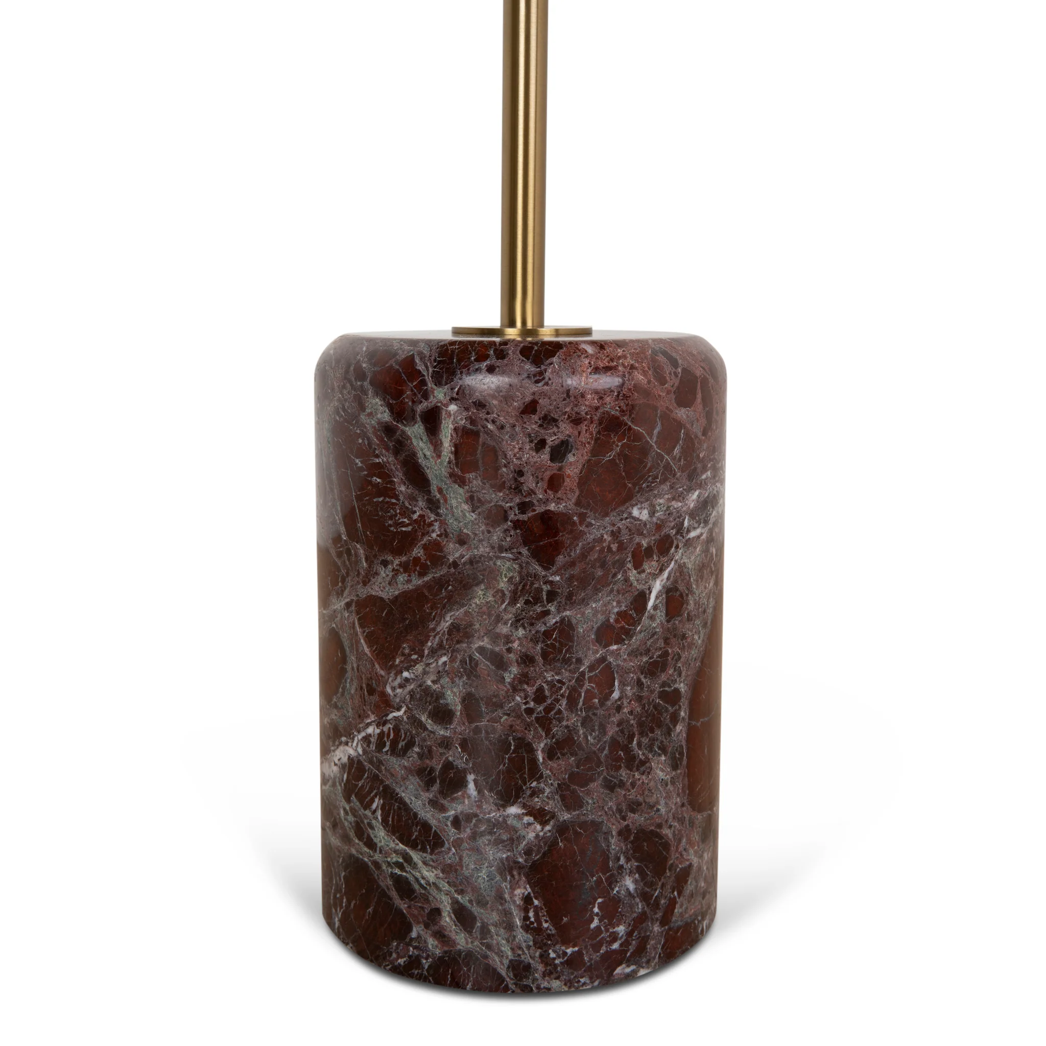 CST8797-NY 45cm Brushed Gold Side Table - Rosso Levanto Marble - Image 11